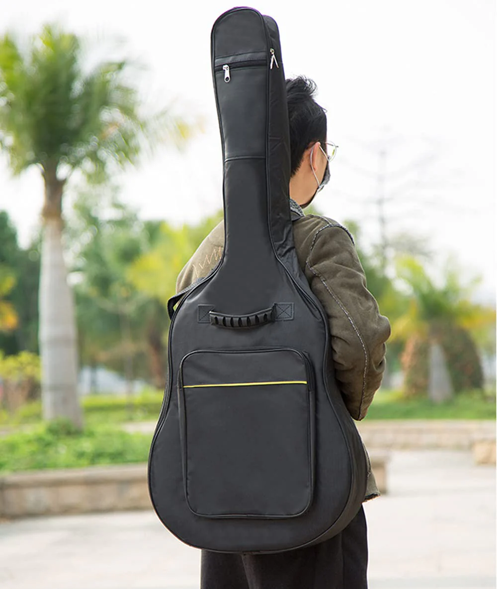 1/2/3 Pack Guitar Bags, 38 40 41 inch Electric Guitar Case, Waterproof Oxford Electric Guitar Gig Bag, Two Pockets, for Acoustic Classical Guitar, Ukulele, Bass Guitar(1 Pack) 1 Pack - Image 7