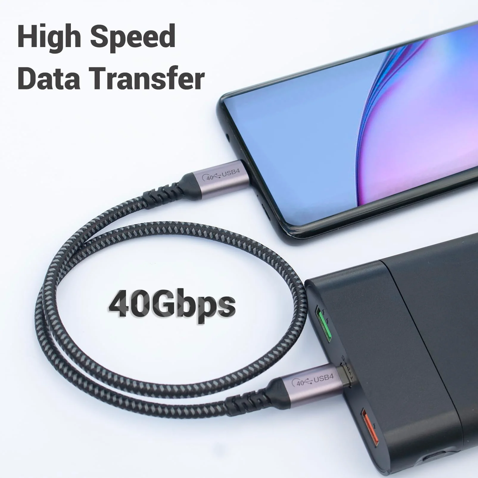 1.5FT USB 4 Cable 2 Packs 40Gbps USB 4 Cable with 240W Fast Charging and 8K Video Display Compatible with Thunderbolt 4, Thunderbolt 3, MacBook, iPhone 16/16 Plus/16 Pro Max 1.5ft, 1.5ft 240W / 40Gbps / 8k - Image 3