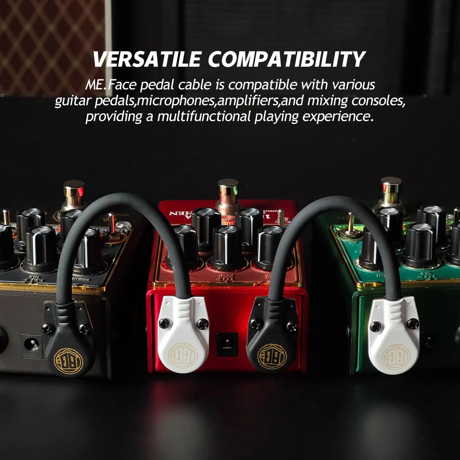 1.6ft ME.Face Pedal Cable, 1/4 Inch Angle/Angle Performance Guitar Effect Pedal Cable, Guitar Patch Cables (ME.Face Black) 1.6ft - Image 7
