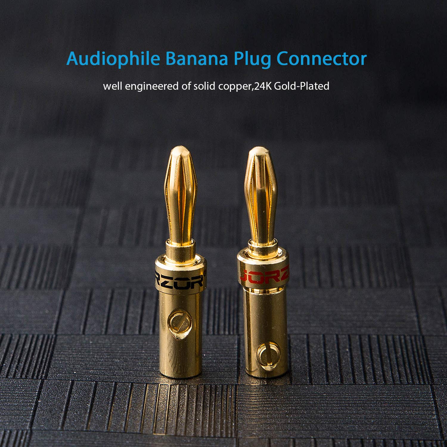 1 Pack 10AWG Speaker Cable,with Gold Plated Banana Plug, Oxygen Free Copper (1 Pack(3.3FT)) 1 pack(3.3FT) - Image 5