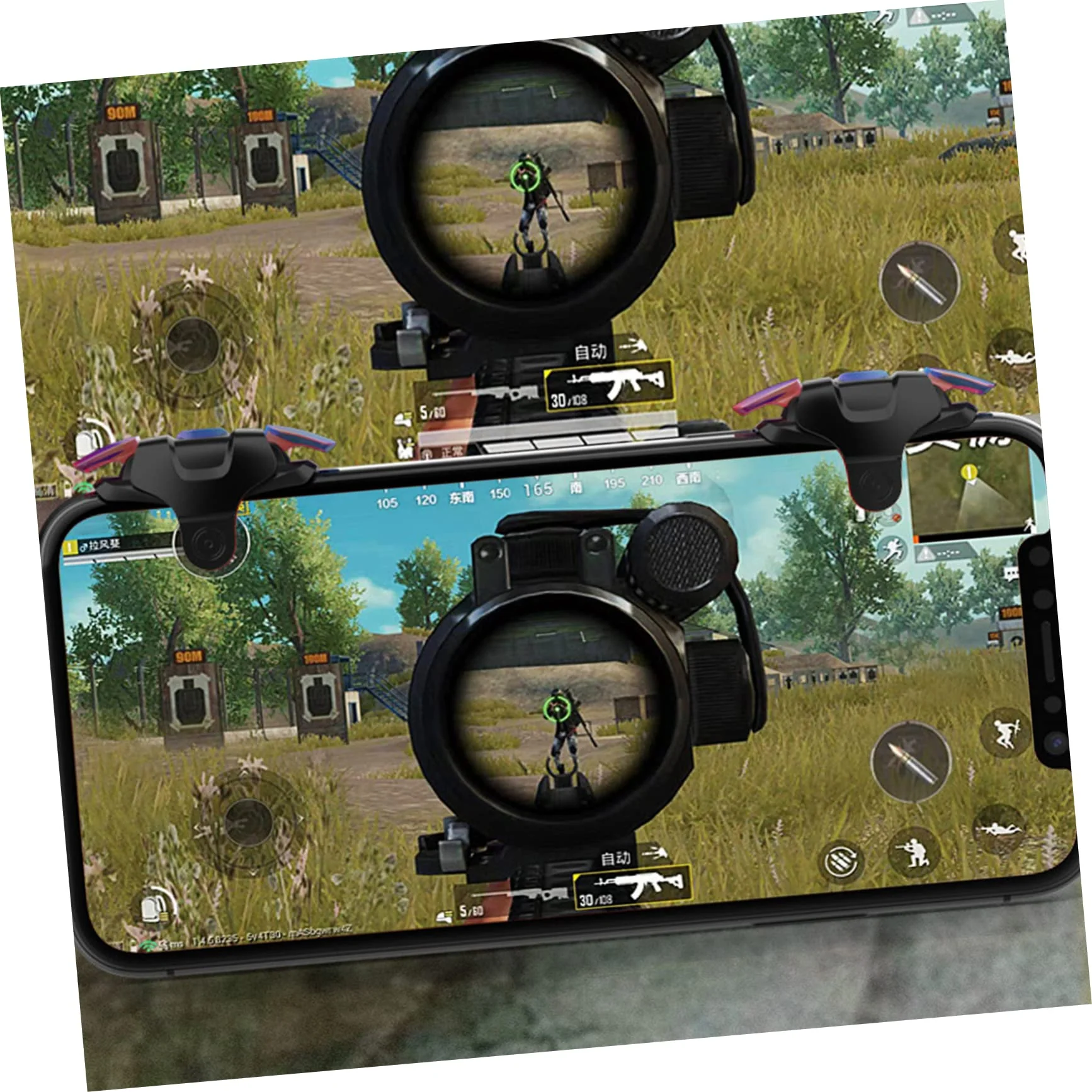 1 Pair Game Handle Trigger for Mobile Tablet Sturdy Adjustable Game Triggers Accessories - Image 3