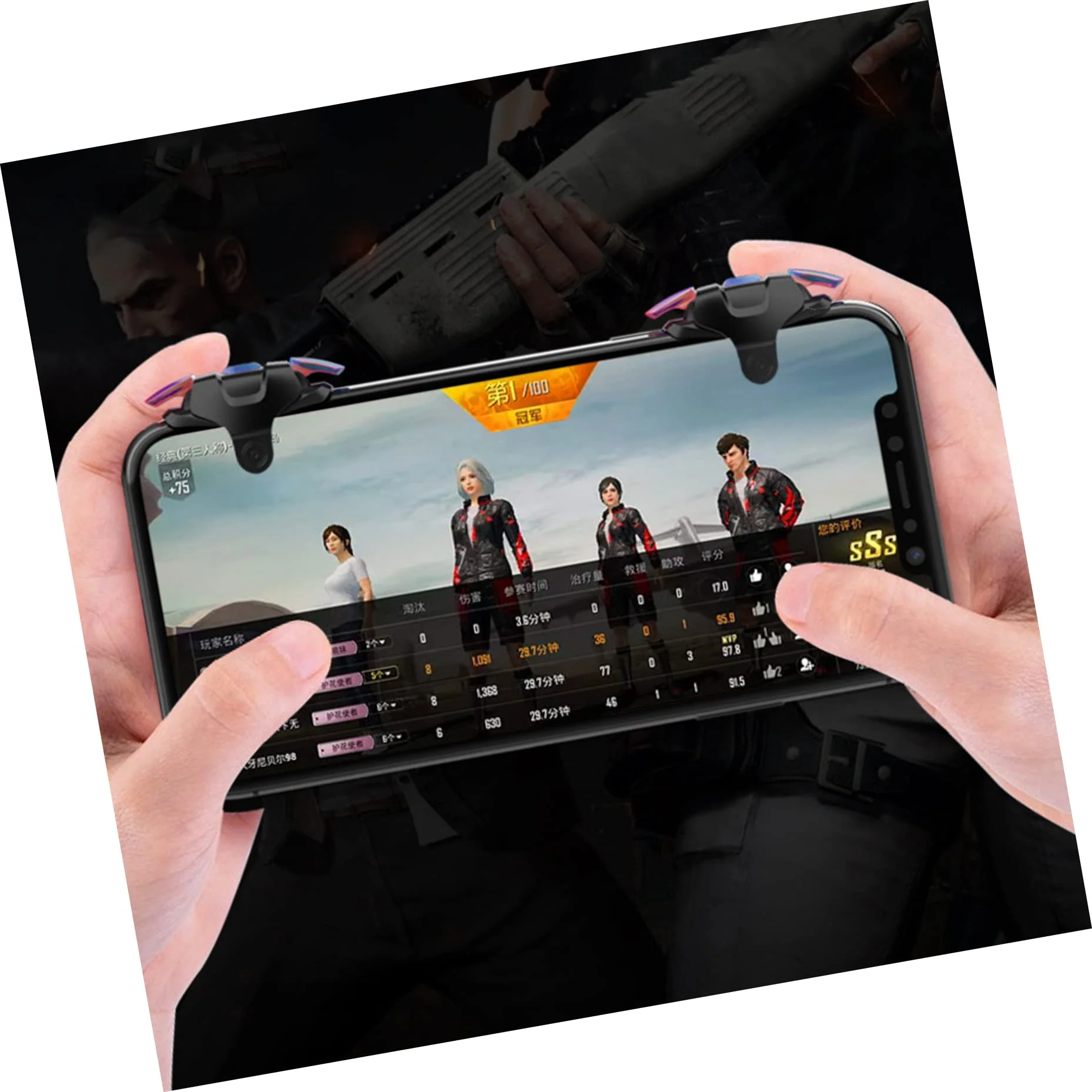 1 Pair Game Handle Trigger for Mobile Tablet Sturdy Adjustable Game Triggers Accessories - Image 8