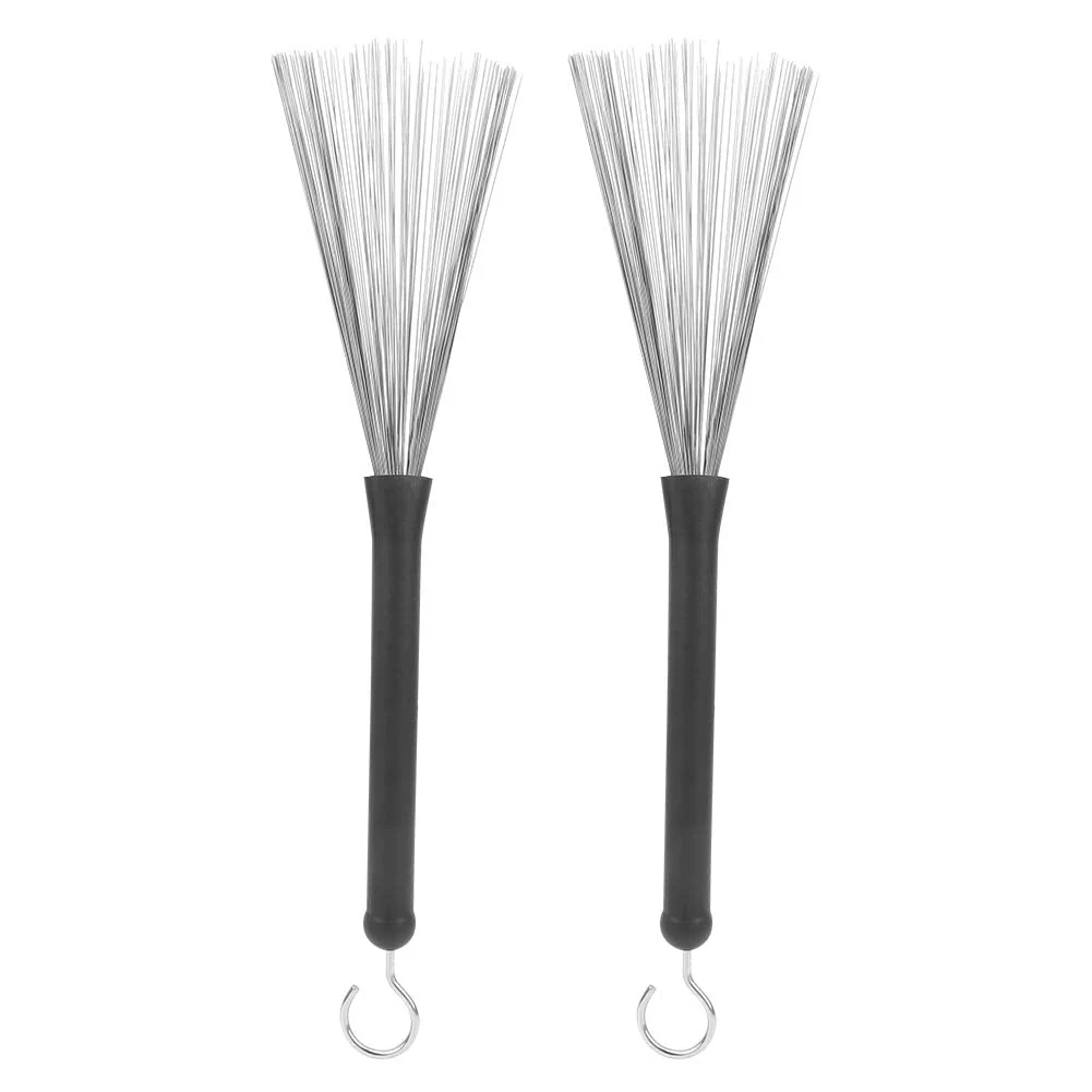 1 Pair Retractable Drum Wire Brushes Drum Stick Brushes for Jazz Folk Rock Band Playing Accessories