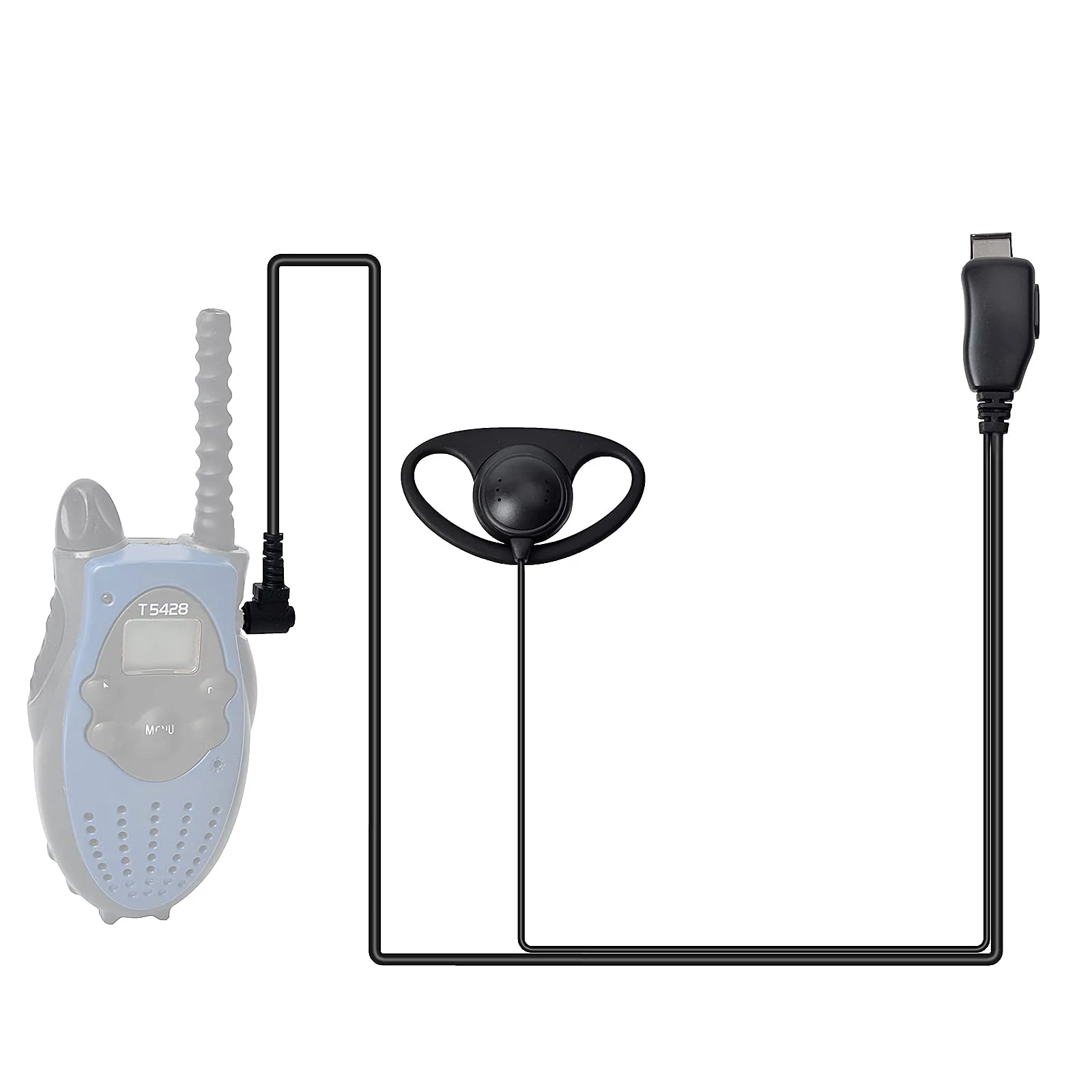 1 Pin 2.5mm D Shape Walkie Talkie Earpiece Headsets with PTT Mic,for Motorola Radios Talkabout Series Two-Way Radios (2 packs) - Image 6