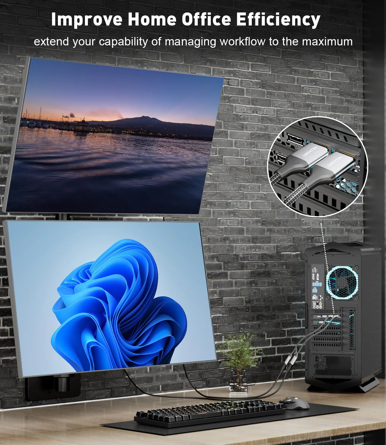 10-Pack Display Port to HDMI 4K Adapter | Braided DP DisplayPort Male to HDMI Female Uni-Directional Converter for PC Dell HP AMD NVIDIA Laptop HDTV Monitor and Other Passive 10 Pack - Image 3