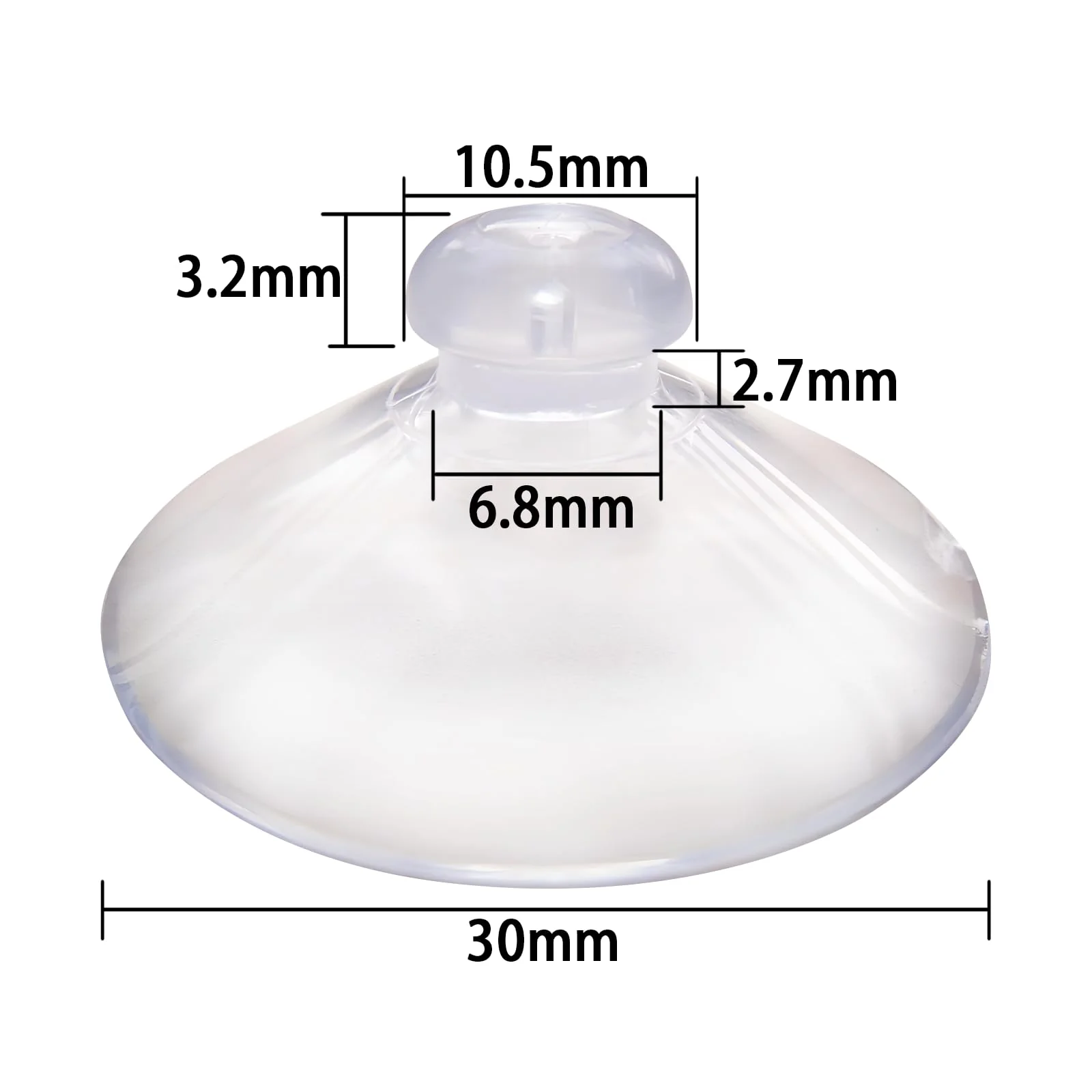 10 Pcs Radar Detectors Mount Suction Cups, Compatible with AutoBoxClub Mount Clear Cobra Escort and Beltronics Radar Detector Mount. - Image 2
