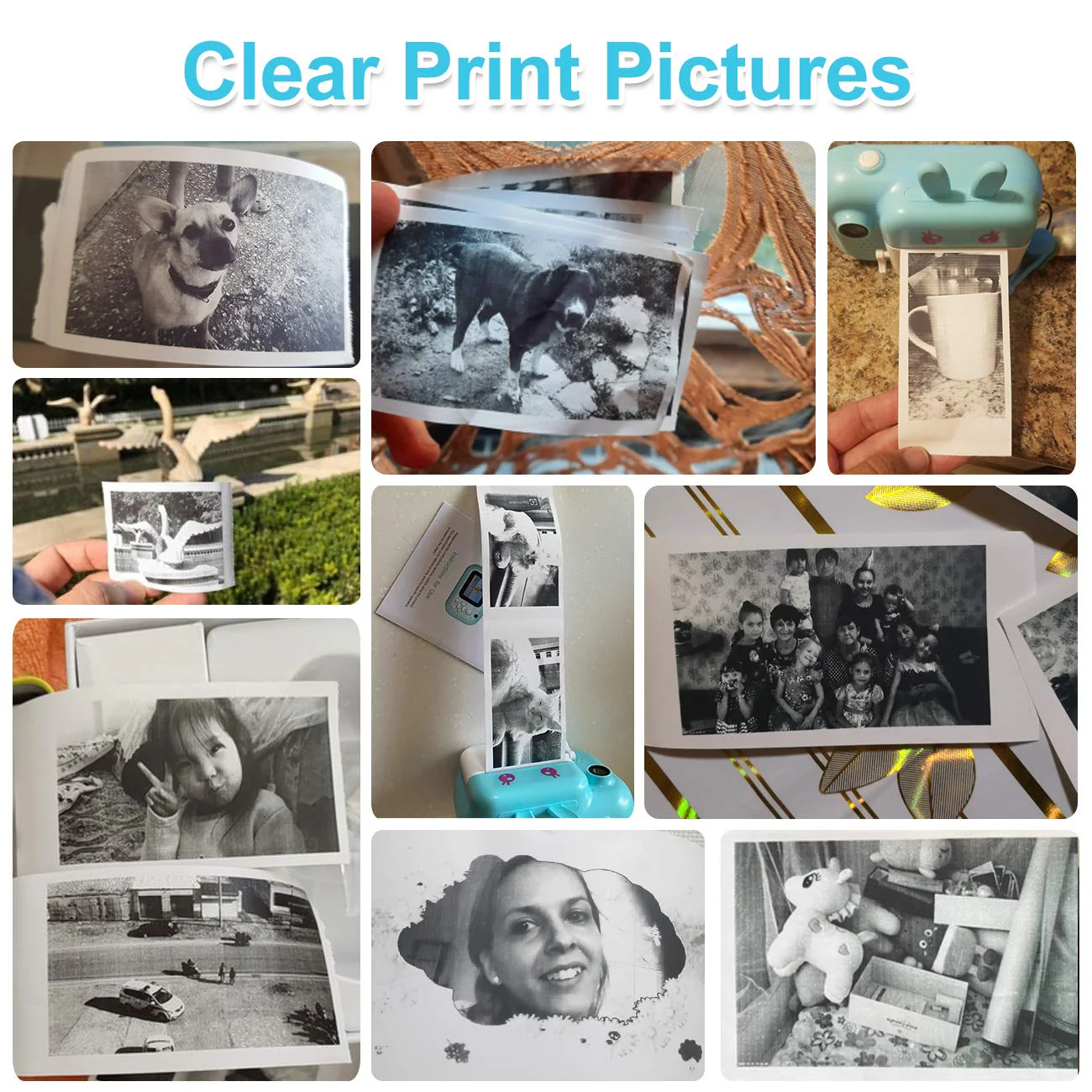 10 Rolls Print Paper for Kids Instant Print Camera Refill Print Paper Works with MINIBEAR VTech Kidizoom Camera,Thermal Paper Fit for Most Kids Instant Camera… - Image 6