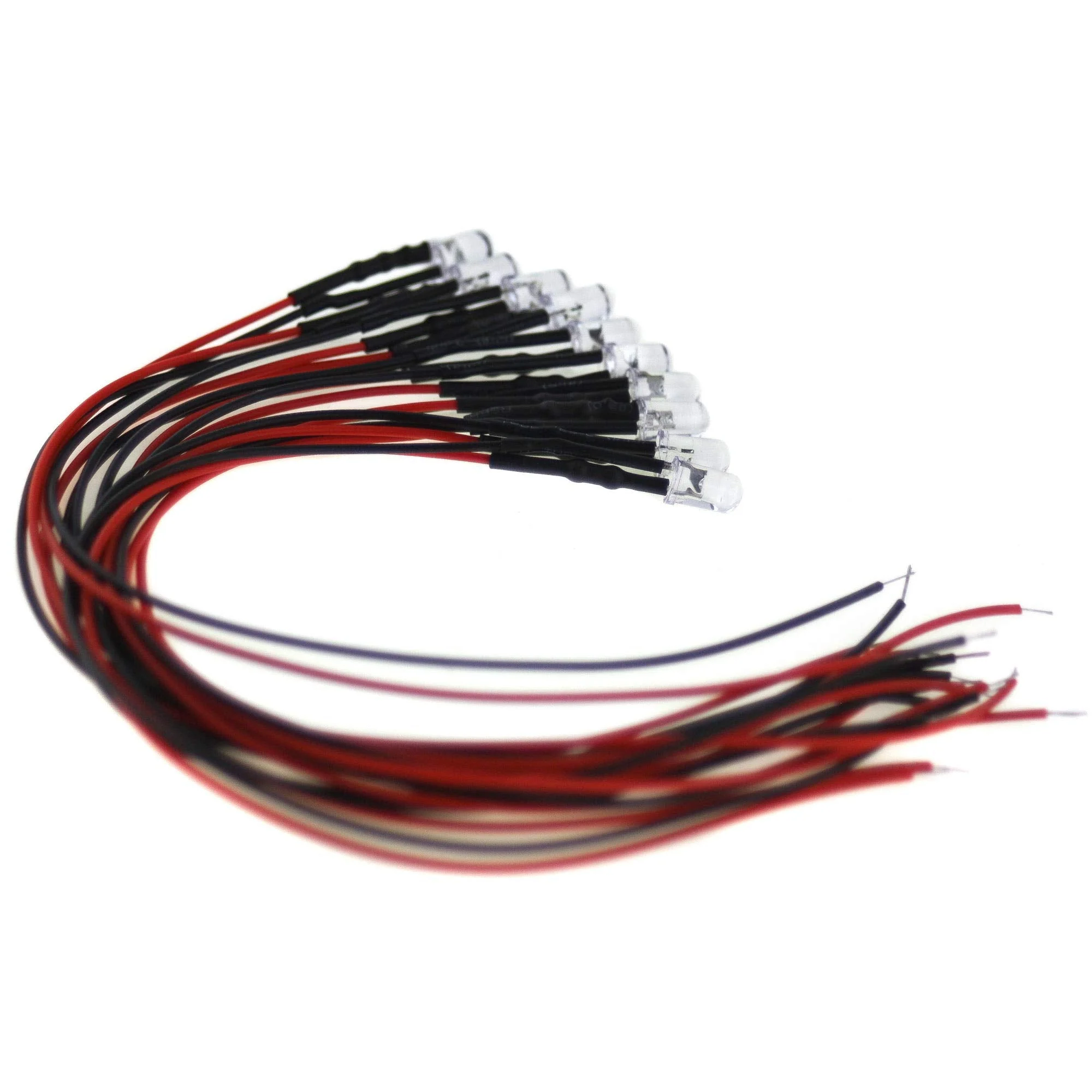 10 x 5 mm LED, 5 V, blue, with 20 cm connection cable and integrated series resistor - Image 4