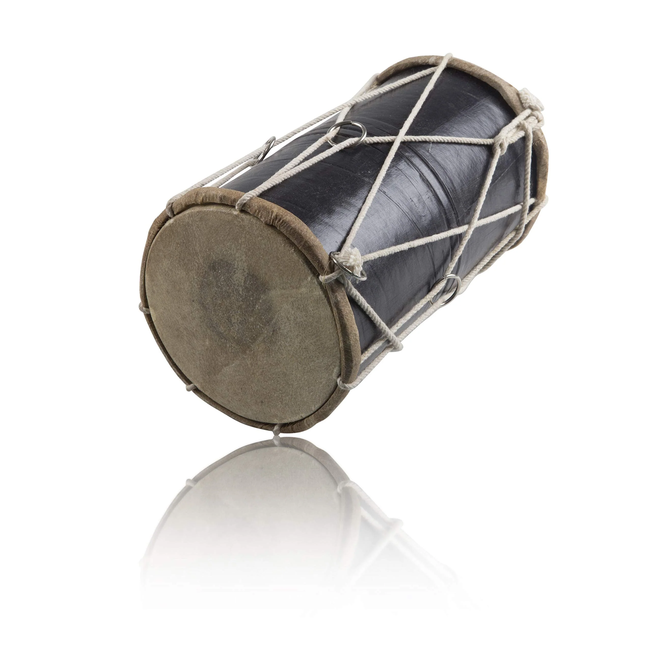 10 x 6 Inch Medium Handmade Wooden & Leather Classical Indian Folk Tabla Drum Set Hand Percussion Drums World Musical Instruments Punjabi Dhol Dholak Dholki Fun Birthday Housewarming Gift Ideas - Image 3