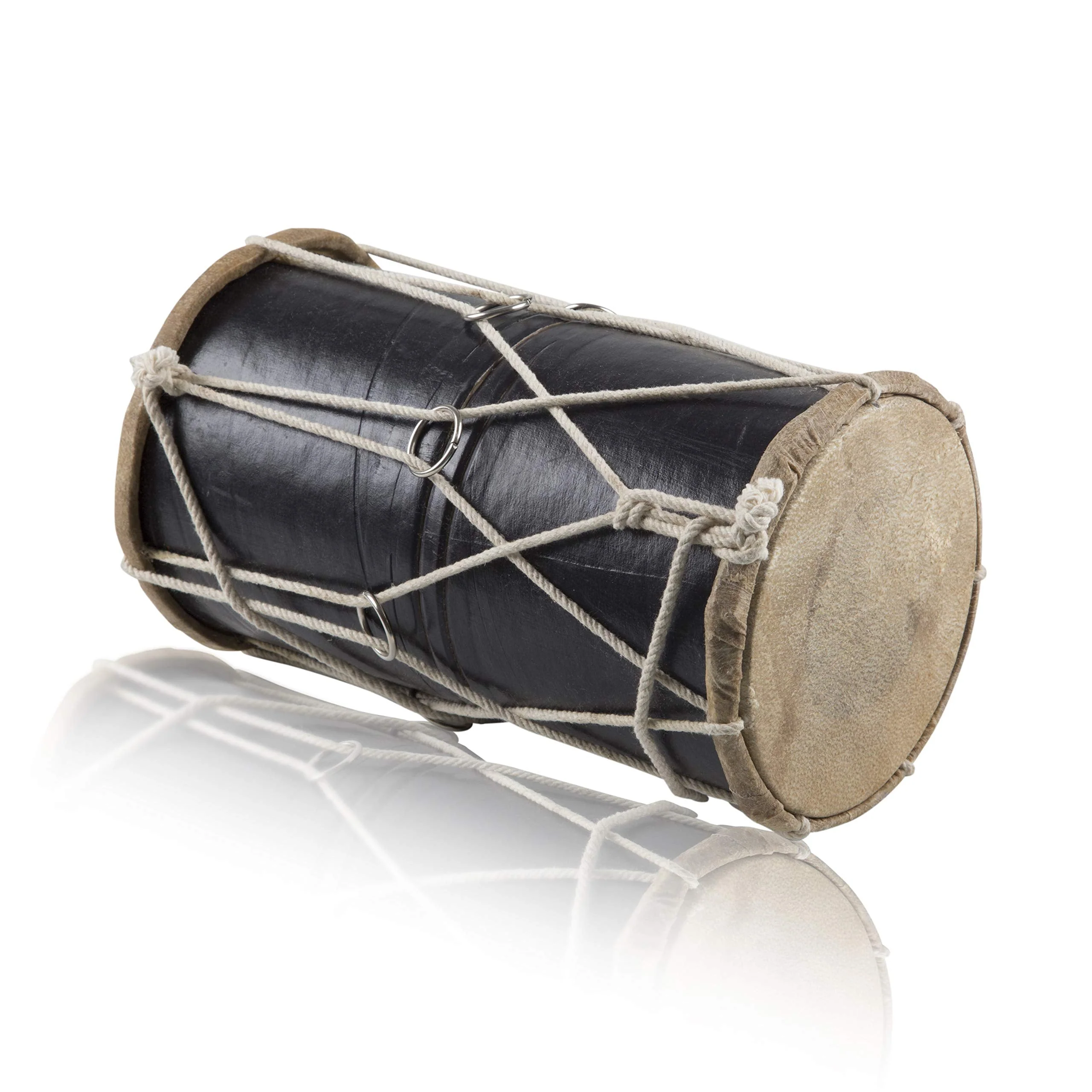 10 x 6 Inch Medium Handmade Wooden & Leather Classical Indian Folk Tabla Drum Set Hand Percussion Drums World Musical Instruments Punjabi Dhol Dholak Dholki Fun Birthday Housewarming Gift Ideas - Image 4