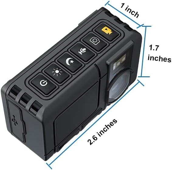 1080P Body Camera, 64GB Patrol Police Body Worn Camera with Night Vision, Waterproof Wearable Personal Body cam with Shoulder and Waist Clips, 10h record for Law Enforcement/Sporting Trip - Image 6
