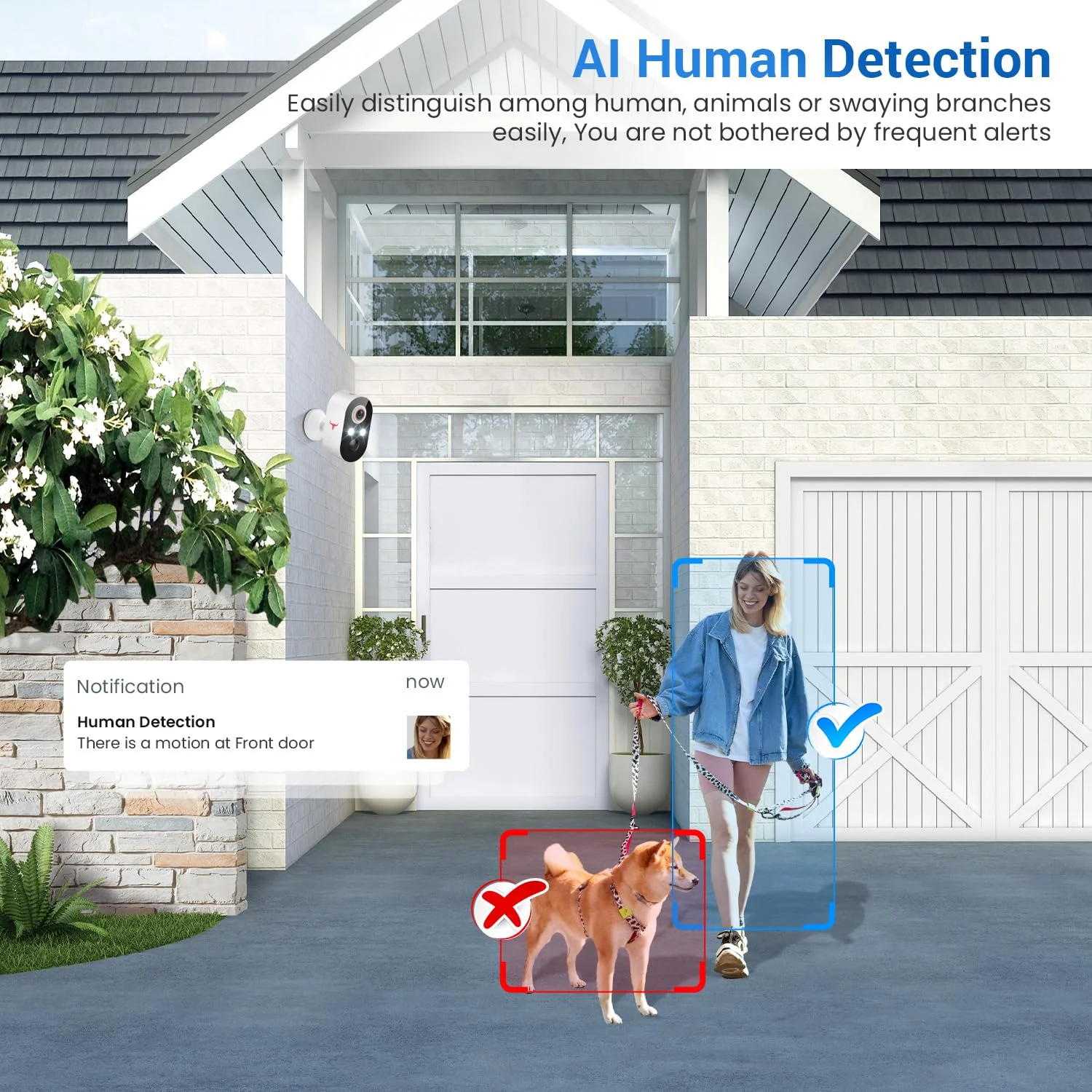 1080P Security Camera Wireless Outdoor with 2-Way Talk for Home Security, Low Light Night Vision, PIR Motion Detection, Cloud Storage, Live View Bullet Surveillance Cam (2 Pack) 2 Pack - Image 3