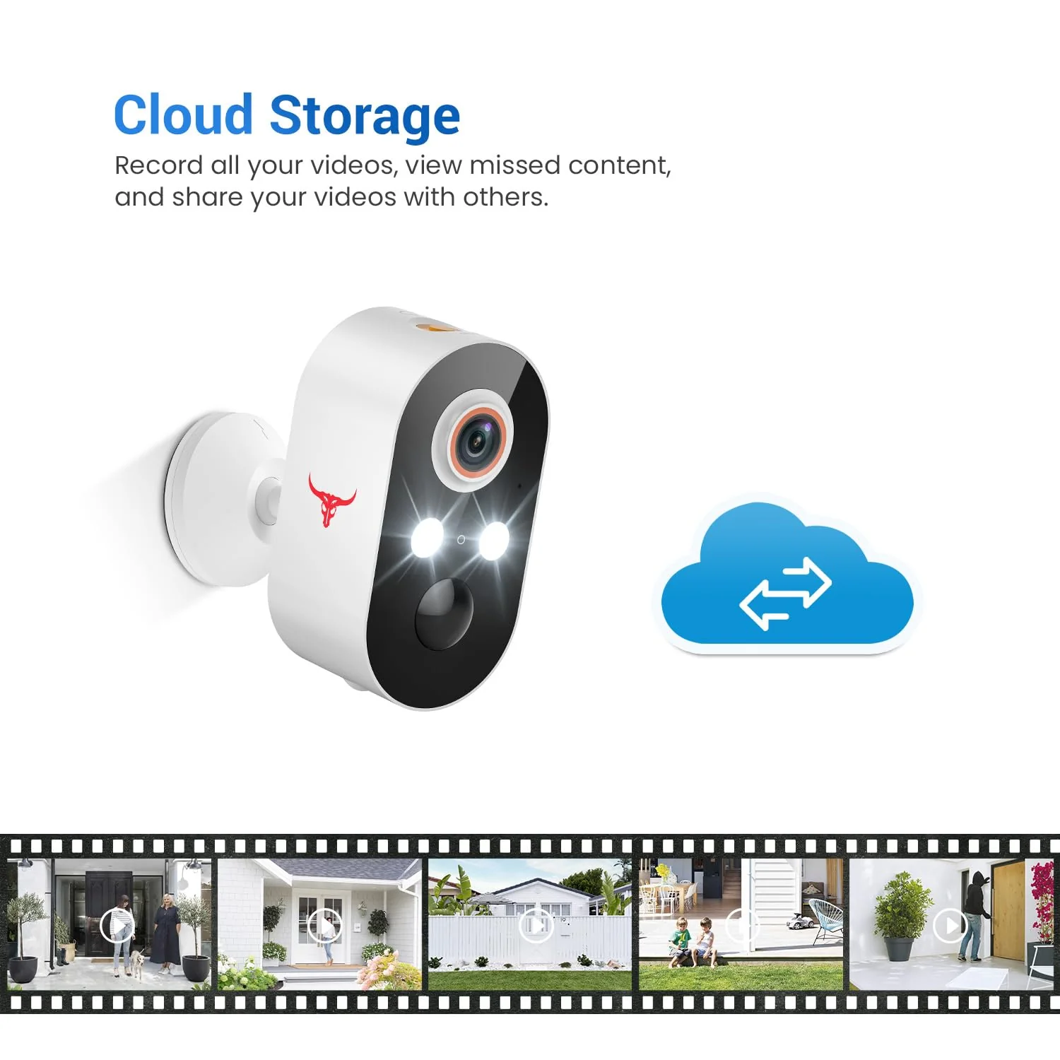 1080P Security Camera Wireless Outdoor with 2-Way Talk for Home Security, Low Light Night Vision, PIR Motion Detection, Cloud Storage, Live View Bullet Surveillance Cam (2 Pack) 2 Pack - Image 6