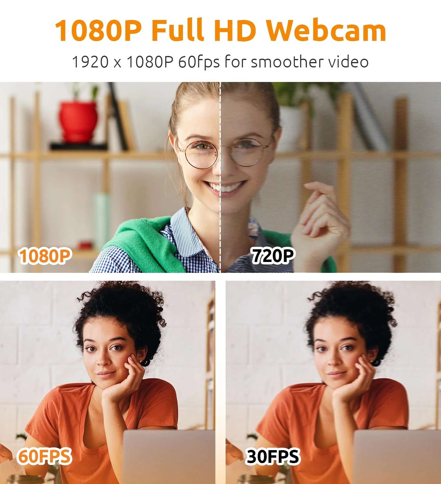 1080P Webcam with Microphone,Clear Stereo Audio, Auto-Light Balance Streaming Webcam, 115°View Computer Camera,Plug and Play USB Webcam for Skype, Zoom, FaceTime, Hangouts, PC/Laptop/Macbook/Tablet - Image 5