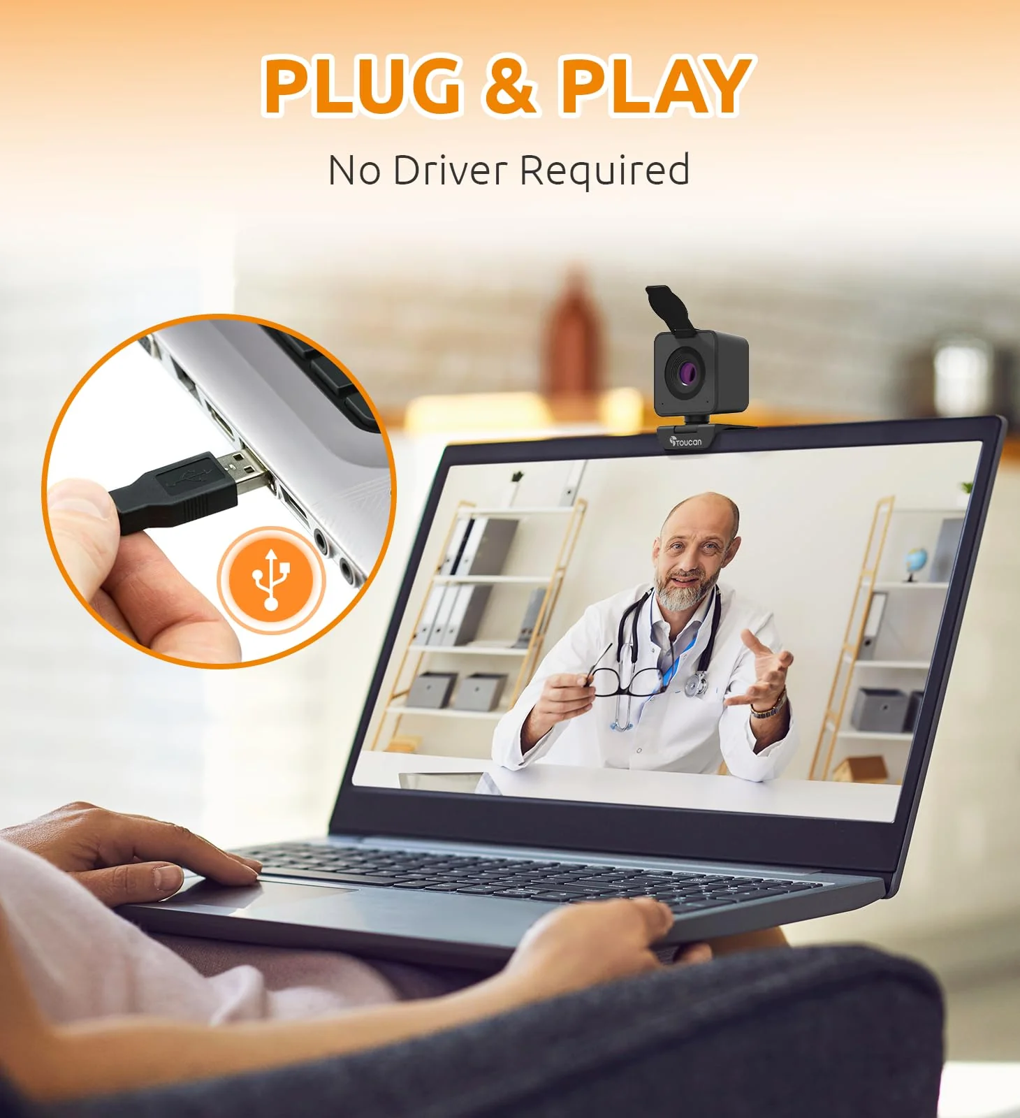 1080P Webcam with Microphone,Clear Stereo Audio, Auto-Light Balance Streaming Webcam, 115°View Computer Camera,Plug and Play USB Webcam for Skype, Zoom, FaceTime, Hangouts, PC/Laptop/Macbook/Tablet - Image 7