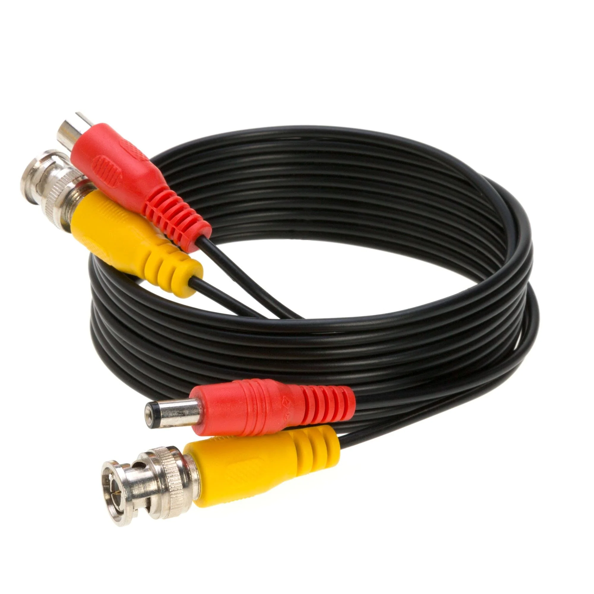 10FT Black Premade BNC Video Power Cable Extension Wire for CCTV, Security Camera, DVR, Surveillance System, All in One Plug & Play Cord 10ft