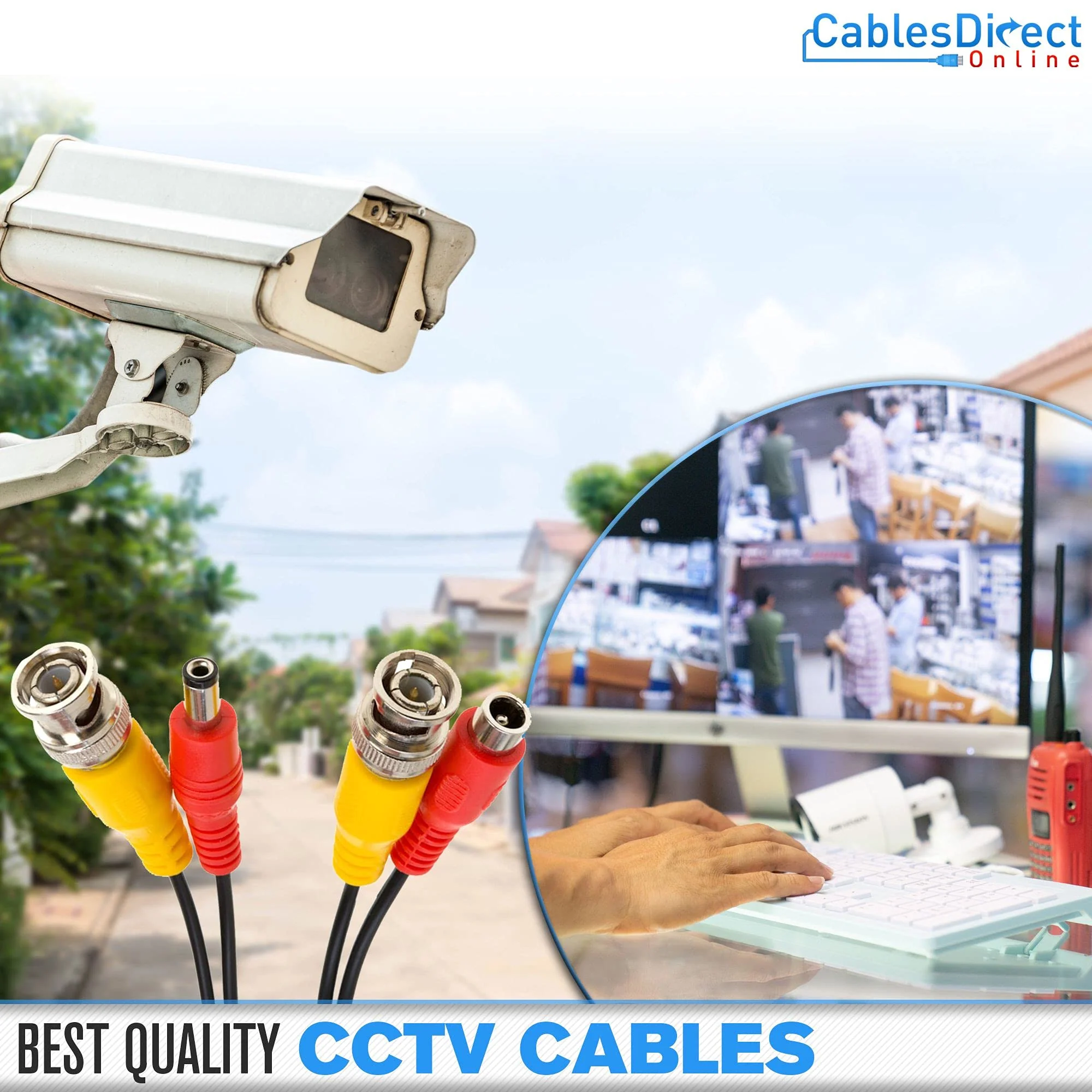 10FT Black Premade BNC Video Power Cable Extension Wire for CCTV, Security Camera, DVR, Surveillance System, All in One Plug & Play Cord 10ft - Image 3