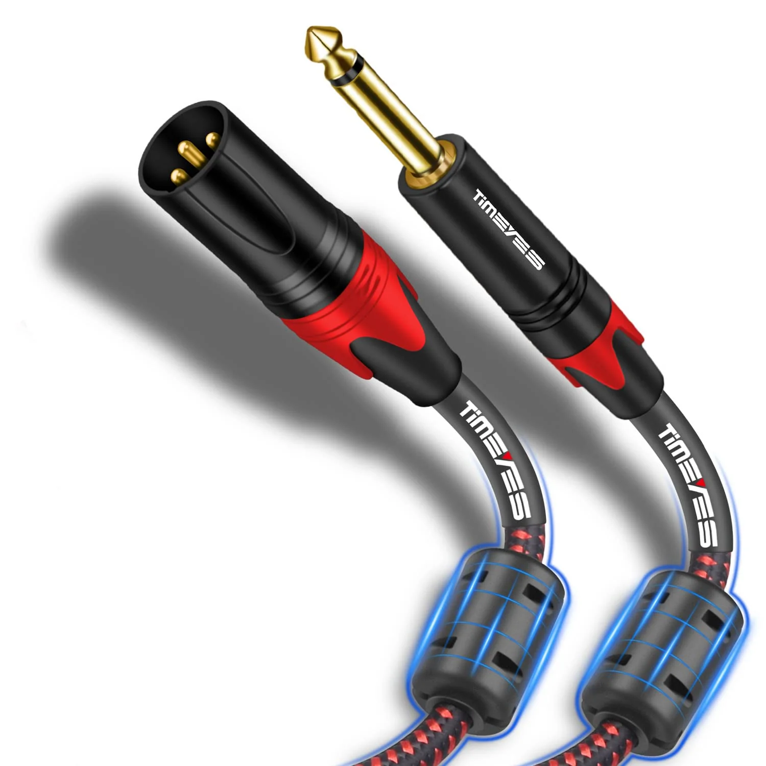10M 1/4 Inch TS to Male XLR Unbalanced Cable, 33FT Male 6.35mm TS Plug to XLR 3-Pin Male Audio Cable, Microphone Cable XLR to Quarter Inch 6.5mm Patch Cable Cord Jack 1/4 to XLR 10M/33FT