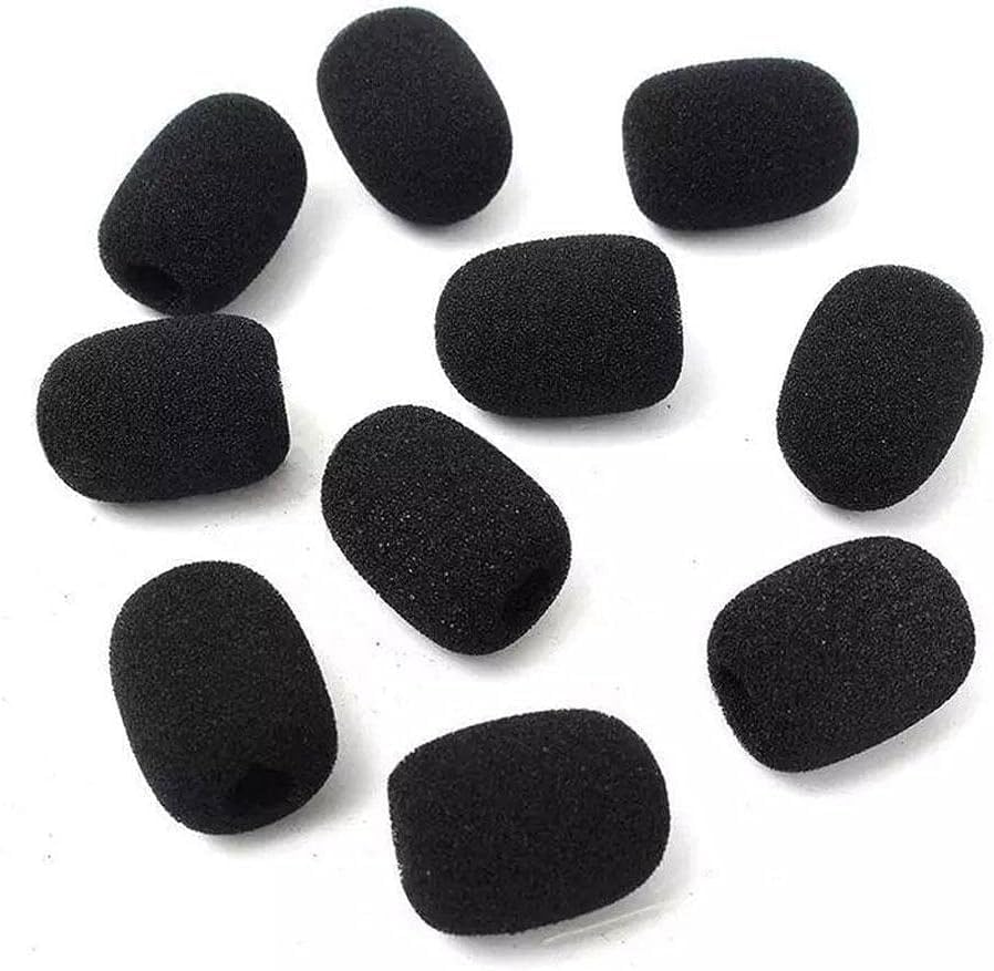 10pcs Black Mini Foam Microphone Windscreens,microphone Cover Foam,headset Microphone Pads,lapel Headset Microphone Windscreens,foam Microphone Covers,high Density Foam for Headset Protection Covers - Image 2