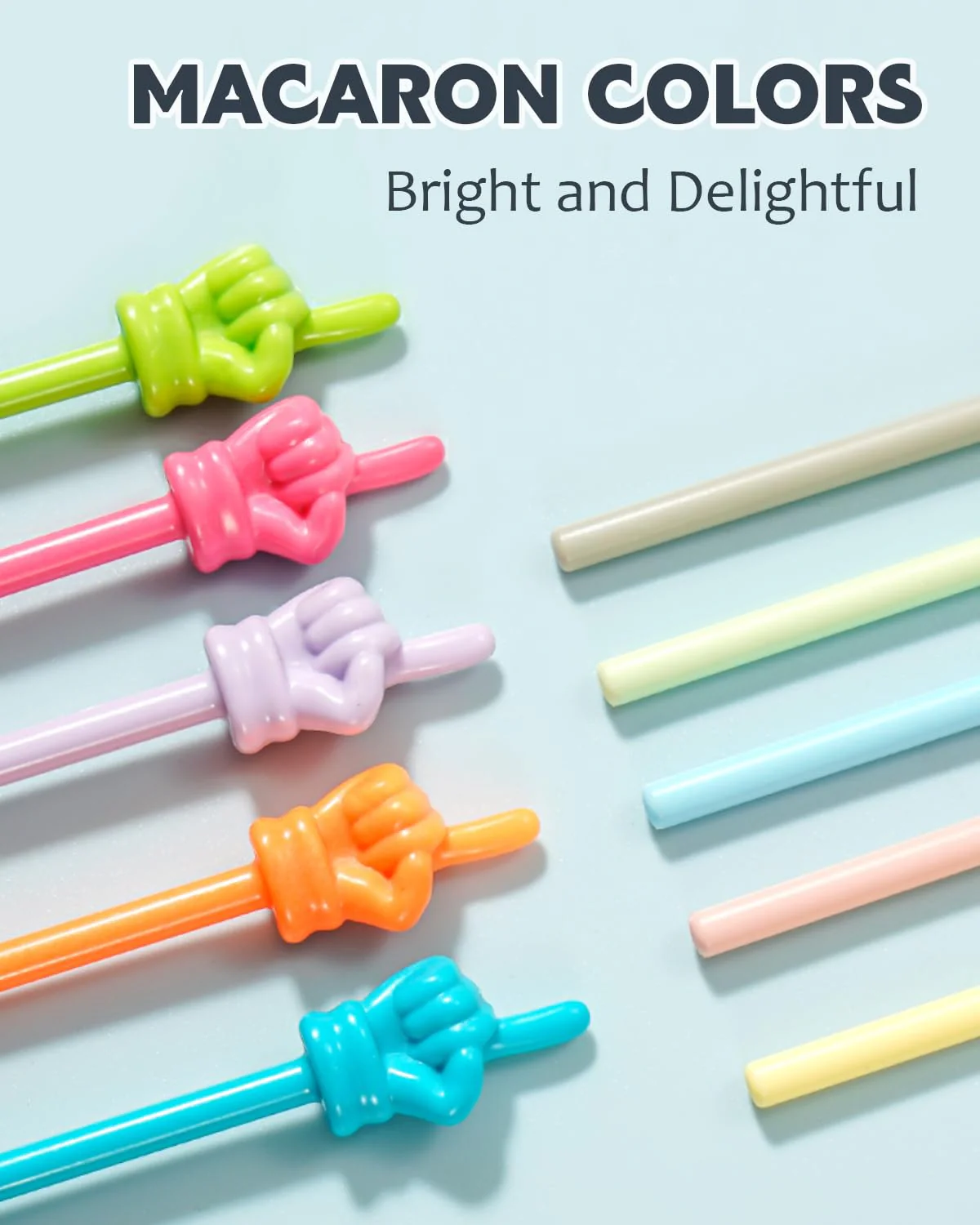 10pcs Finger Pointer for Classroom, Reading Pointers for Kids, Hand Pointing Stick, Teaching Finger Class Pointer for Teachers, Classroom Teacher Must Haves Supplies Essentials Pastel 10pcs Pointers - Image 7