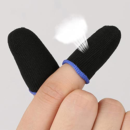 10pcs PUBG Finger Sleeves for Gaming, Breathable Pro Gaming Finger Gloves, Anti-Sweat Thumb Sleeves for Mobile Gaming, Touch Screen Finger Sleeves (Blue) - Image 3