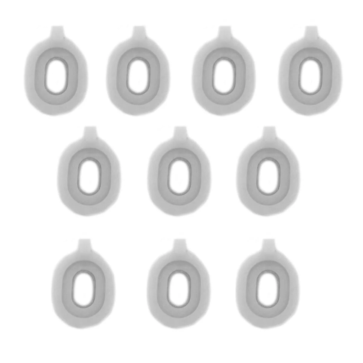 10Pcs Tuba Valve Guide Cushions 17x24.4mm Tuba Valve Positioning Guide Gaskets Brass Instruments Pads Replacement Part Set Repair Tool Accessory Type D