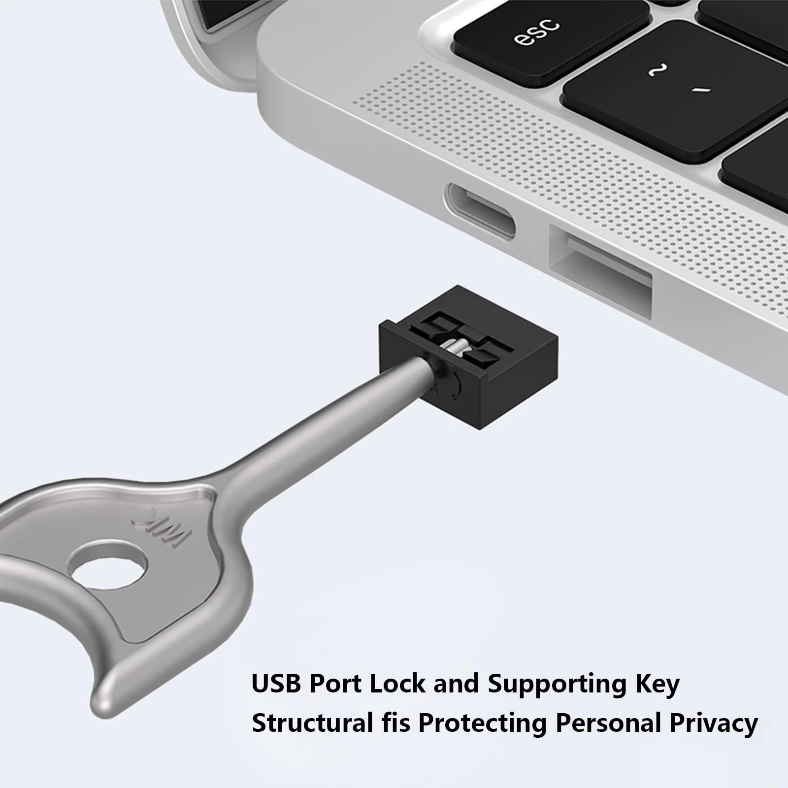 10Pcs USB Port Blocker with 1 Key,Locking USB Port/Dust Blocker,USB-A Dust Cap Female Port Plug Protector, Compatible with USB-A Ports,Computers,TVs,Routers (Yellow) 10+1 Yellow - Image 3