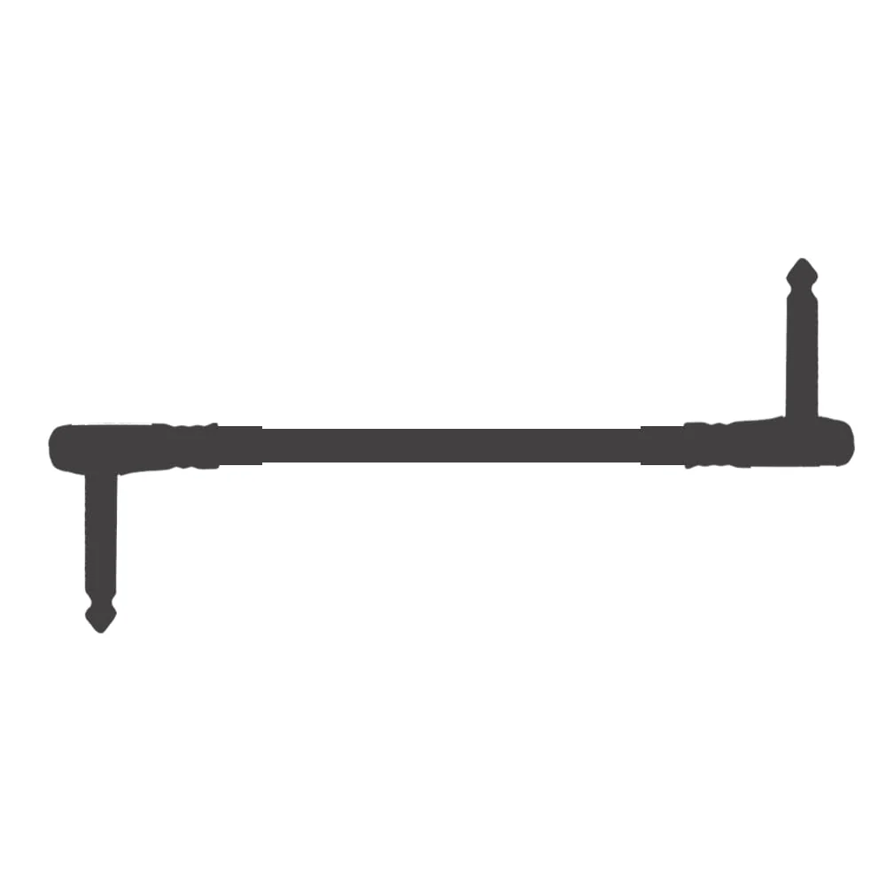 11.8In ME.Face Pedal Cable, 1/4 Inch Angle/Angle (Reverse) Performance Guitar Effect Pedal Cable, Guitar Patch Cables (ME.Face Black) 11.8in -Black