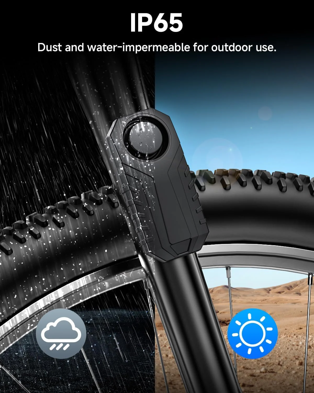 110dB Loud Anti Theft Vibration Sensor Alarm Systems for Electric Bike Motorcycle Golf Car Trailer Mailbox Garage Door Waterproof Home Security Bike Accessories Bike Alarm with Remote - Image 4