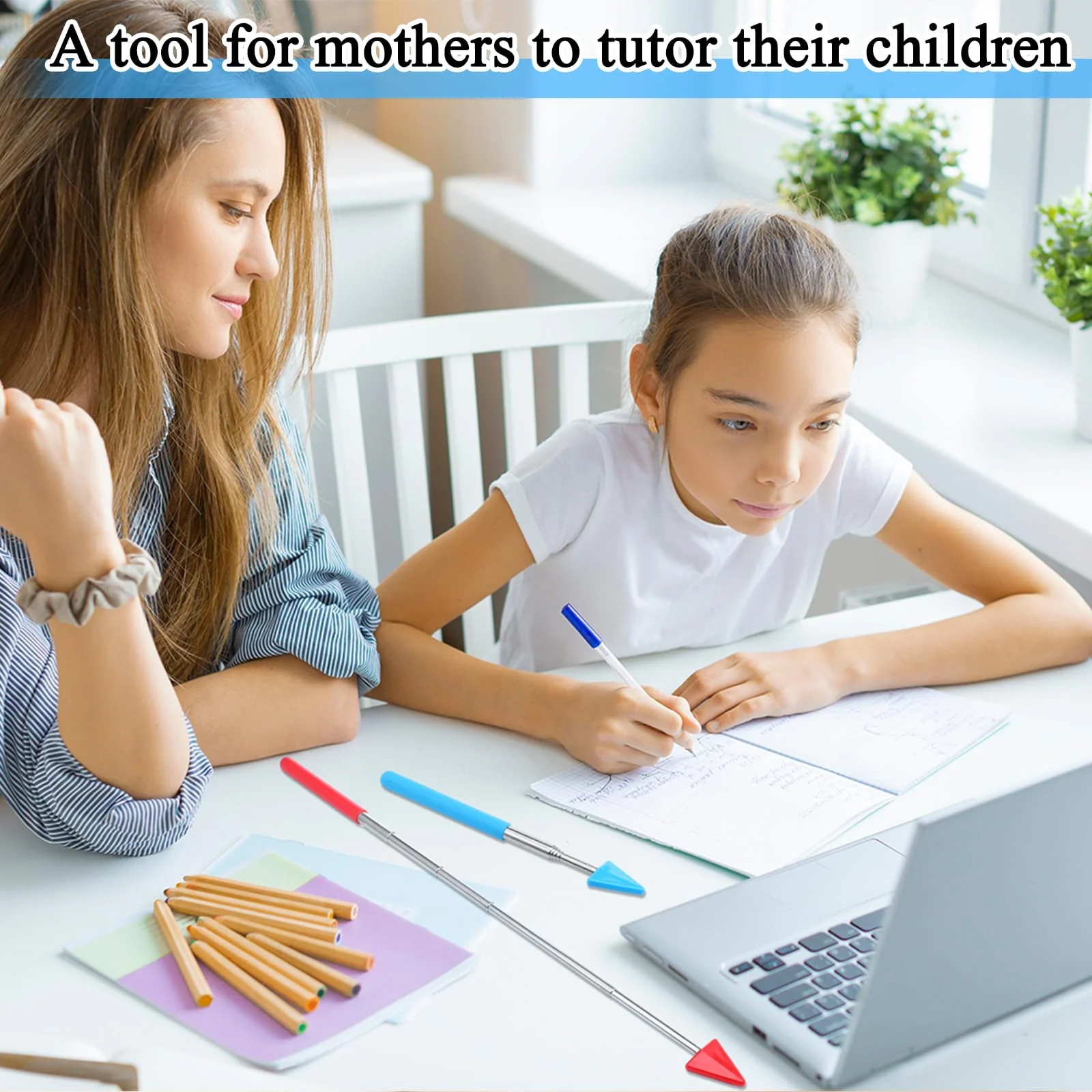12 Pcs Telescopic Teacher Pointer Stick for Classroom Arrow Extendable Teaching Pointer Handheld Retractable Hand Pointer for School Presenter Whiteboard Back to School Supplies - Image 5