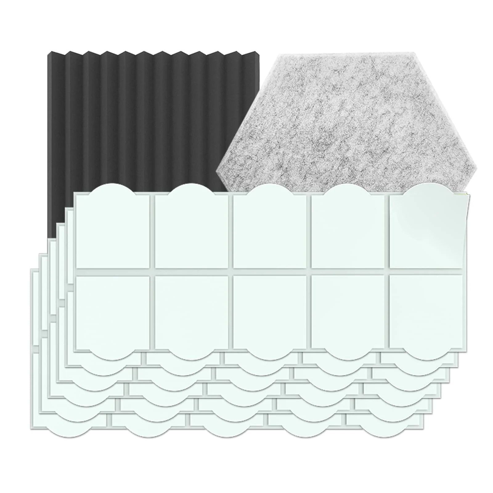 120 Pack Double-Sided Adhesive Tape for Acoustic Soundproofing Foam Panels Strong Pad Mounting, Heavy Duty Wall Adhesive Squares 120