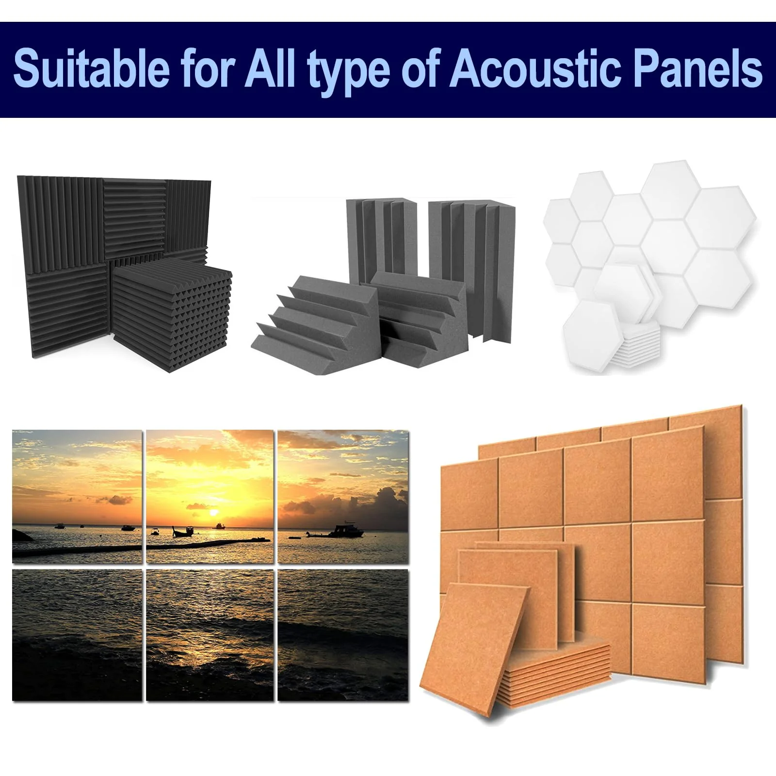 120 Pack Double-Sided Adhesive Tape for Acoustic Soundproofing Foam Panels Strong Pad Mounting, Heavy Duty Wall Adhesive Squares 120 - Image 6