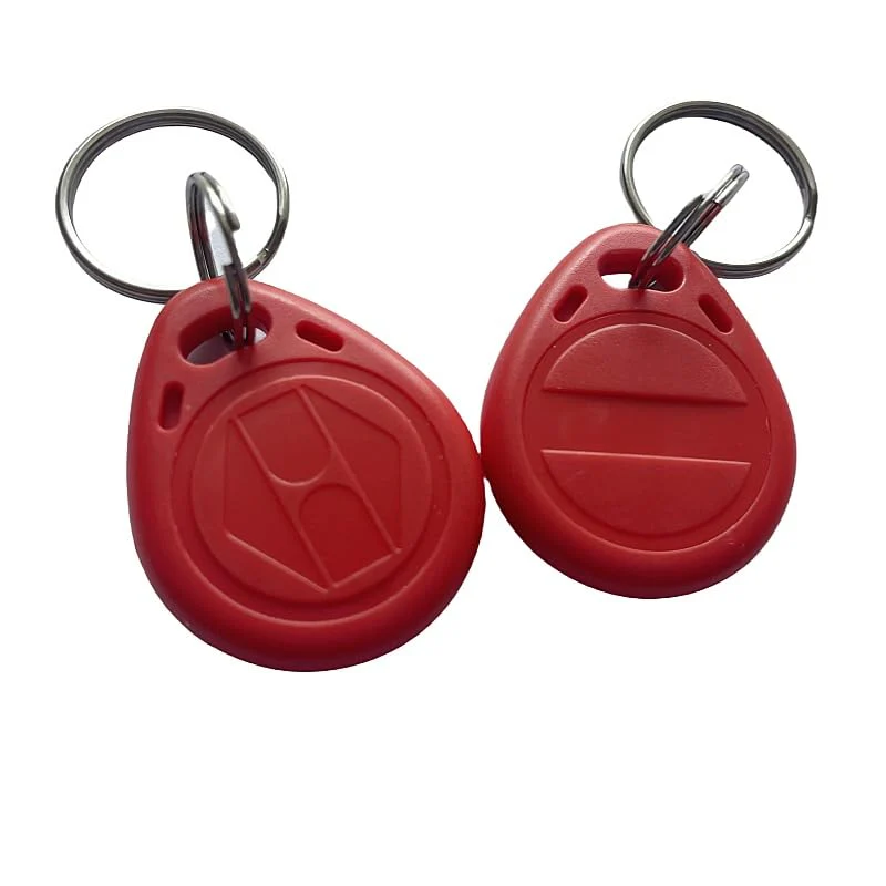 125kHz T5577 RFID Key Fob Proximity ID Token Label Rewritable(10PCS) (Red) Red
