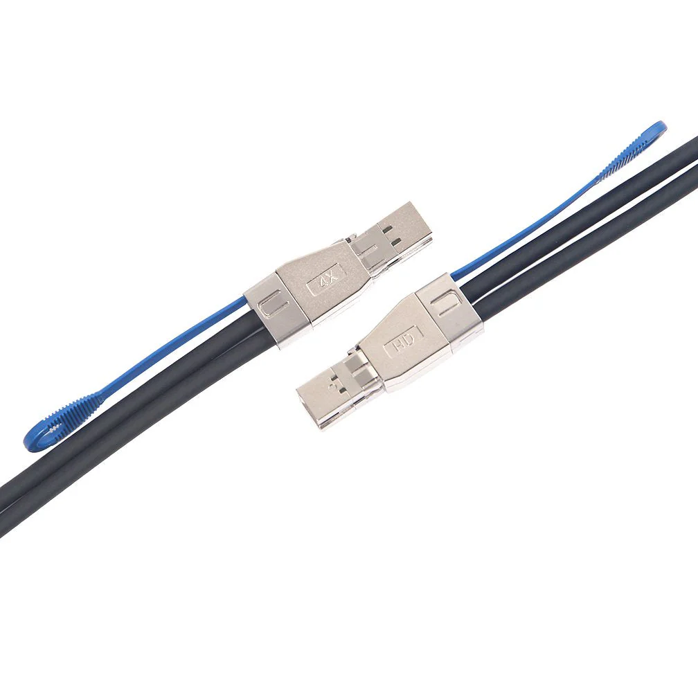 12G Mini SAS HD SFF-8644 to SFF-8644 SAS3.0 Cable for Hard Disk Server, SAN, Raid Card, 100-Ohm, 2-m(6.6ft) 2m 1 - Image 2