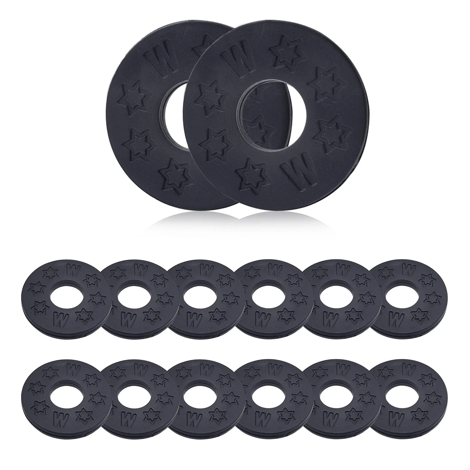 12pcs Guitar Strap Locks Guitar Strap Holder Sturdy Synthetic Rubber Guitar Strap Blocks Guitar Protector Block (Black)