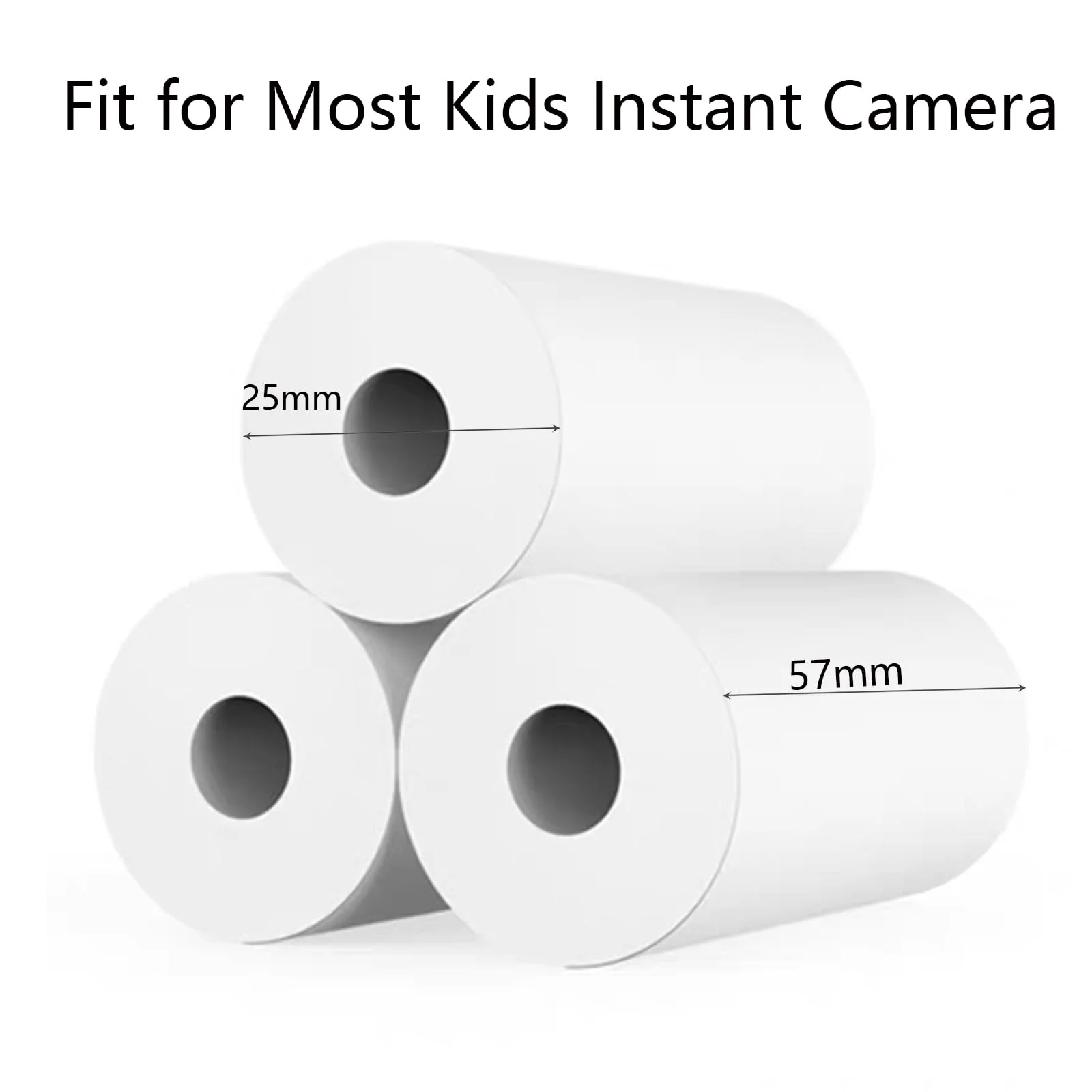 12Rolls Mini Printer Paper, Thermal Sticker Paper,Self-adhesive, Instant Camera Print Refill Paper,photo Printer Label Compatible with Kidizoom Print Camera Most Kids Instant Camera(57 * 25mm) - Image 6