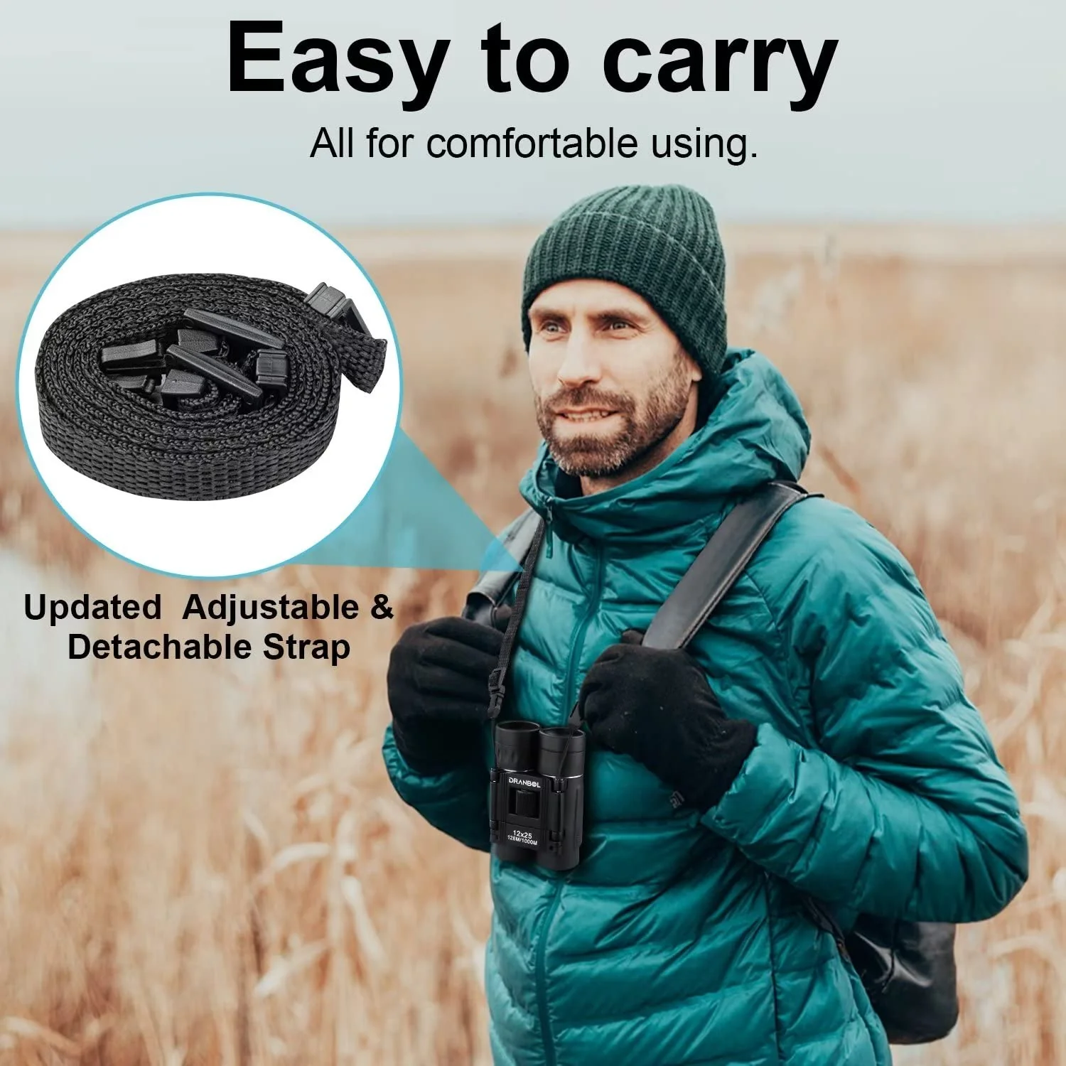 12X25 Mini Pocket Binoculars for Adults Kids, Small Compact Binoculars for Bird Watching, Opera Concert 12X25-Black - Image 6