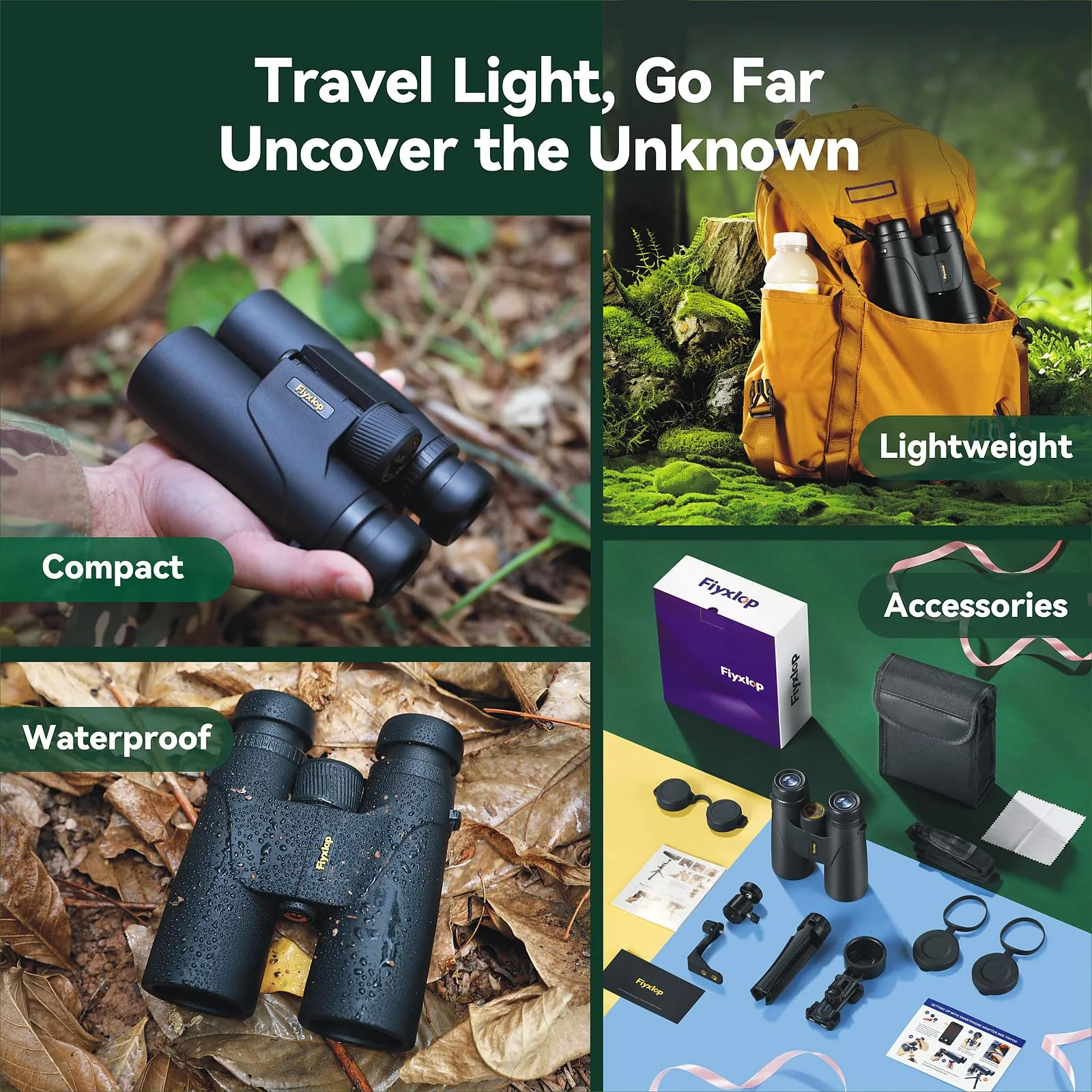 12x42 Binoculars for Adults High Powered, HD Compact Binoculars for Bird Watching with Phone Adapter, Lightweight Travel Binoculars for Cruise Ship, Sports, Concerts, Wildlife, Hiking, Hunting 12x42 - Image 5