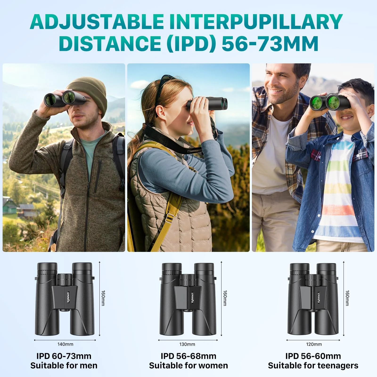 12X42 Binoculars for Adults with Universal Phone Adapter, HD Waterproof Fogproof Compact Binoculars for Bird Watching, Hunting, Hiking, Sports, and Concerts with BAK4 Prism FMC Lens - Image 6