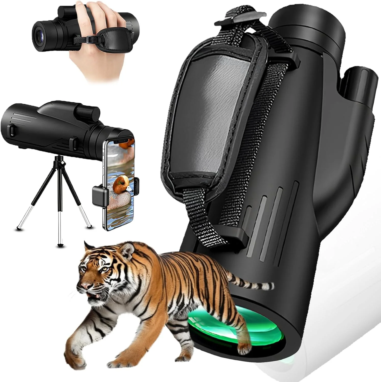 12X55 Monocular Telescope for Adults High Powered,Star Cosmic Scope Space Monocular Compact Telescope,Mini Handheld Zoom Monoculars Telescope for Phone for Hunting,Bird Watching,Star Gazing,Travel