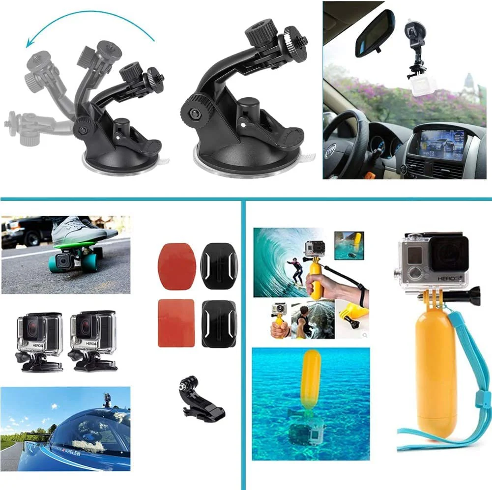 13-in-1 Accessories for Gopro, Action Camera Accessory Kit Compatible with GoPro Hero 12 11 10 9 8 Max 7 6 5 4 Black SJ4000 and Other Sports Cameras - Image 2