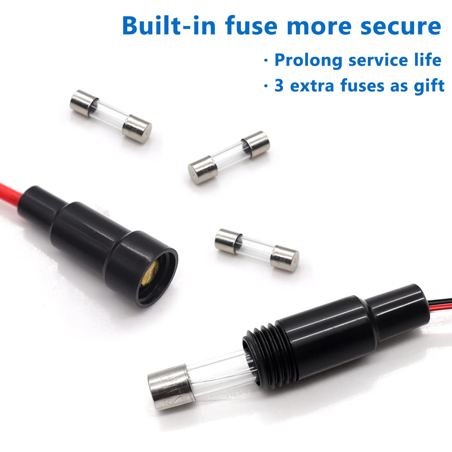13FT RJ11 Style Radar Detector Hardwire Kit,Quick Connection Plug and Play Cord Cable Set,Include Fuse M1-Q-014 - Image 2