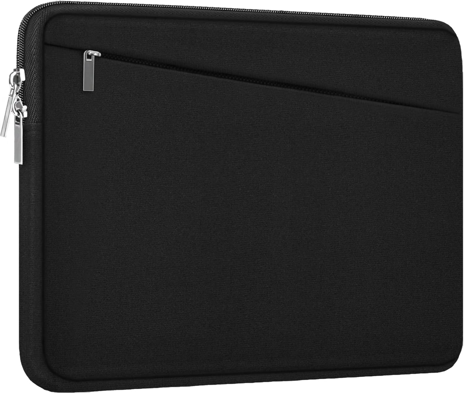 15.6 inch Laptop Sleeve, Durable Computer Carrying Bag Protective Case Briefcase Handbag with Front Pocket, Slim Cover for 15-16 Inch HP, Dell, Lenovo, Asus, Notebook, Black 15.6 Inch