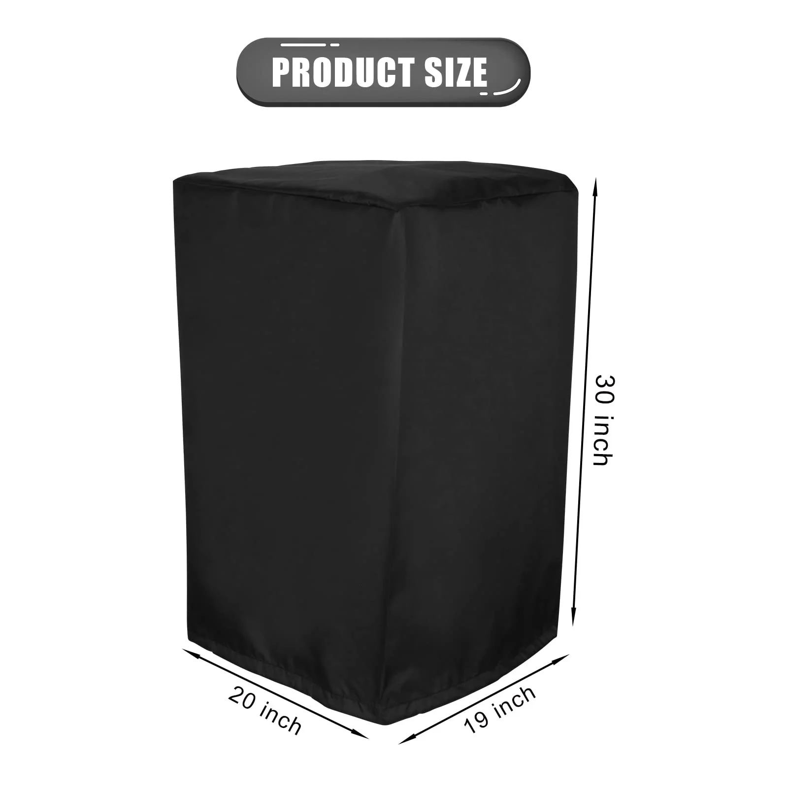 15 Inch Outdoor Powered Speaker Cover, Upright Speaker Cover Cloth Speaker Cover Bag Speaker Protective Cover Sunscreen Waterproof Audio Dust Protection Bag (Black) - Image 2