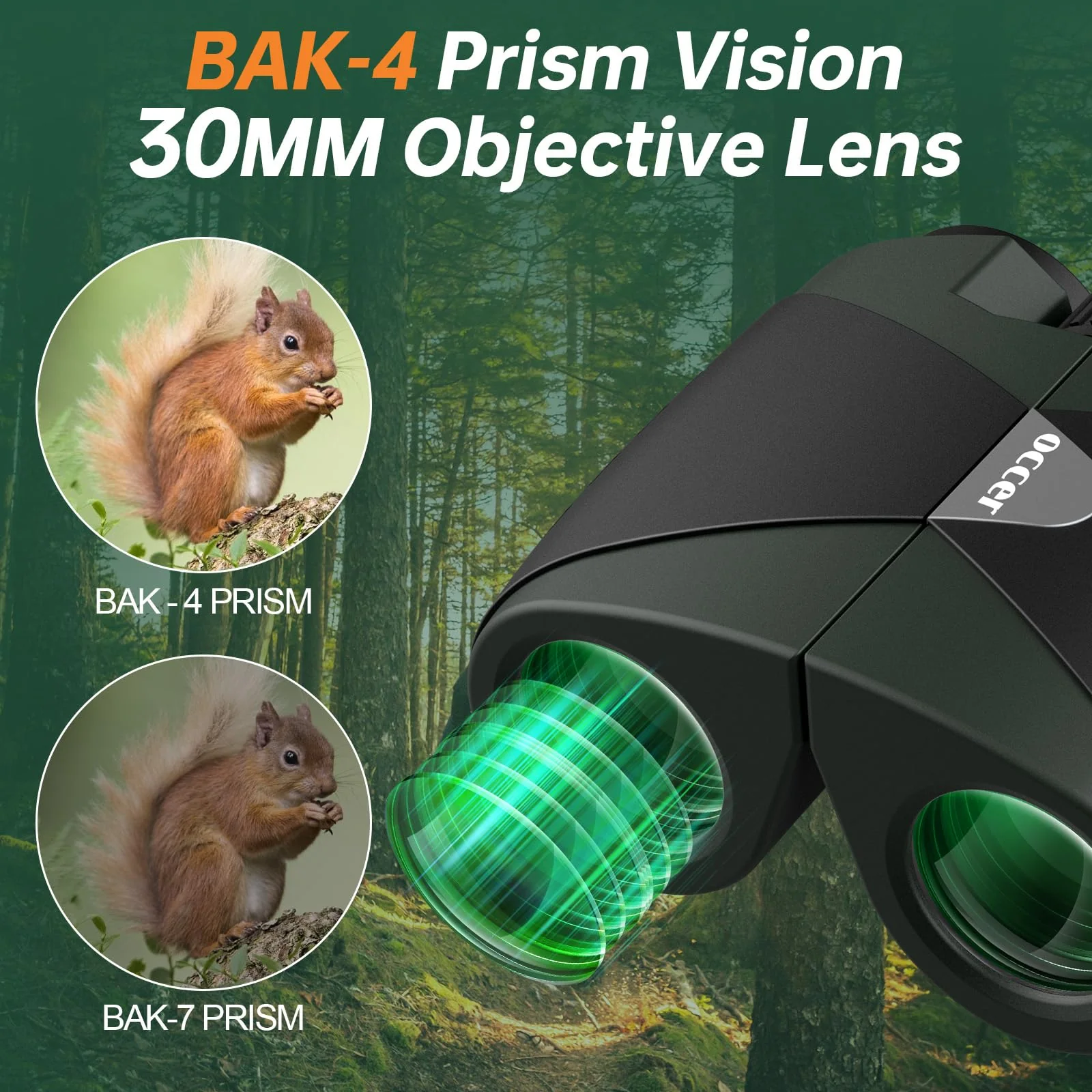 15x30 Compact Binoculars for Adults and Kids - Occer Large View High Powered Binoculars for Bird Watching - Lightweight Easy Focus Binoculars with Low Light Vision for Outdoor Hunting Travel 15x30 - Image 4