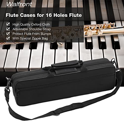 16 Holes Flute Cases Oxford Cloth Carrying Case Bag Flute Accessories Waterproof Wear Resistant Lightweight 16 Holes Flute Carrying Bag for Transverse Flute 39.5x12x7cm - Image 2