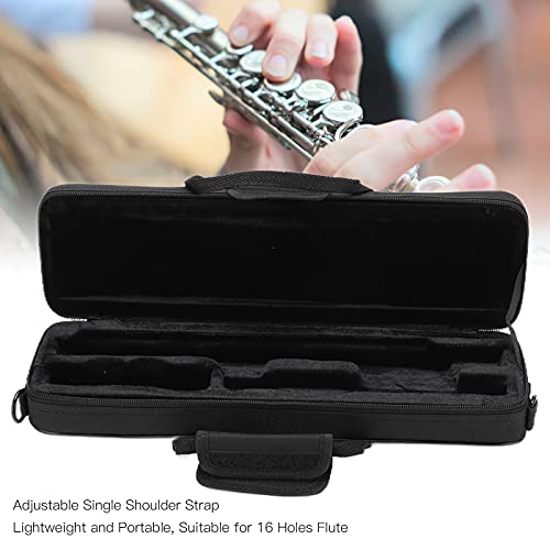 16 Holes Flute Cases Oxford Cloth Carrying Case Bag Flute Accessories Waterproof Wear Resistant Lightweight 16 Holes Flute Carrying Bag for Transverse Flute 39.5x12x7cm - Image 6