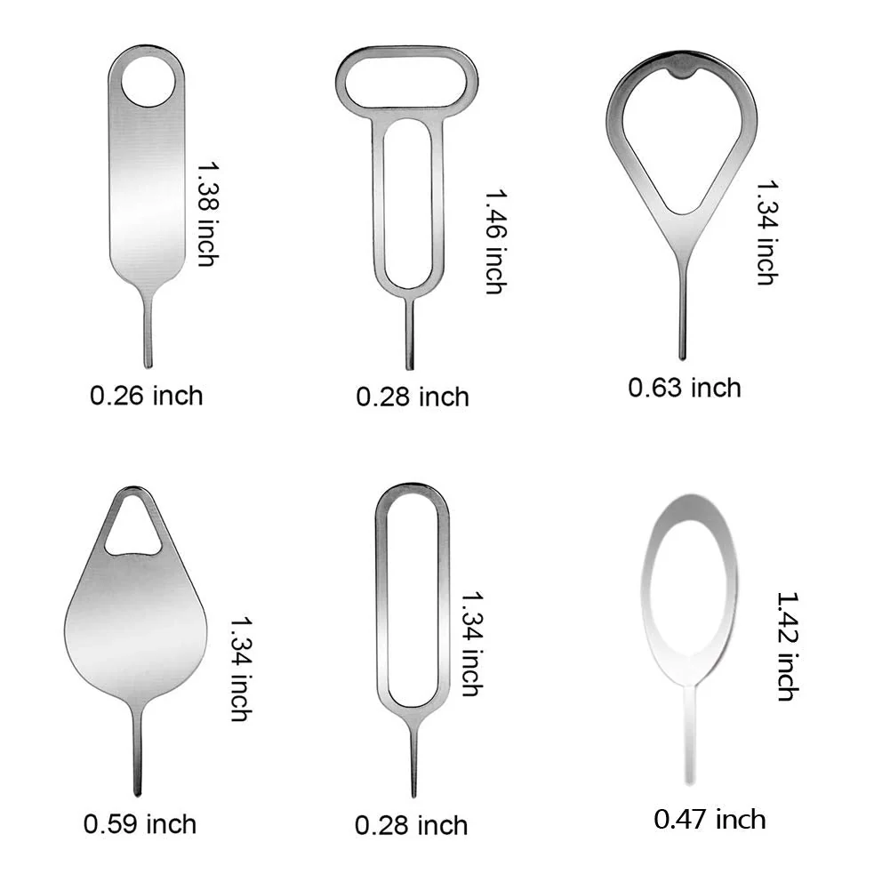 16 Pieces SIM Card Removal Openning Tool Tray Eject Pins Needle Opener Ejector Compatible with All iPhone Apple iPad HTC Samsung Galaxy Cell Phone Smartphone Watchchain Link Remover - Image 2