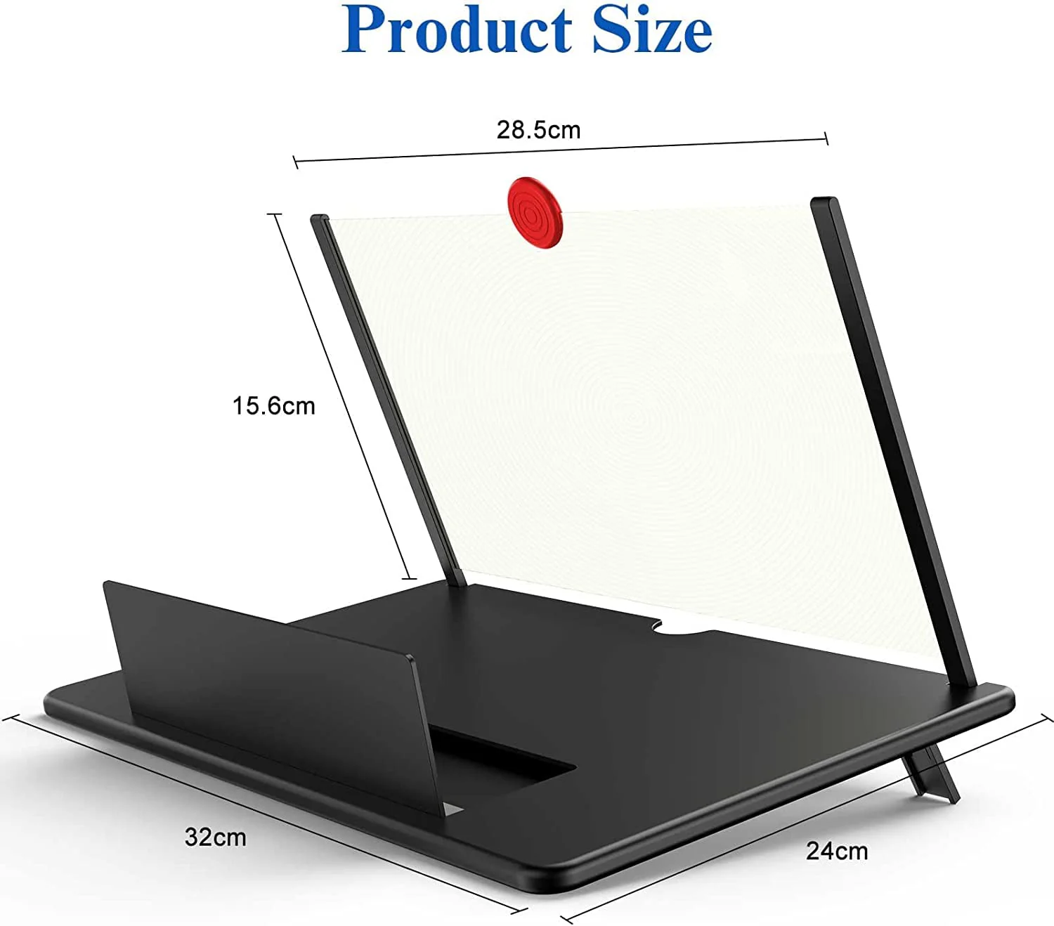 16" Screen Magnifier for Cell Phone -3D Magnifying Projector Screen Enlarger Expander for Movies, Videos, and Gaming – Foldable Phone Stand with Screen Amplifier – Compatible with All Smartphones Black-16inch - Image 6