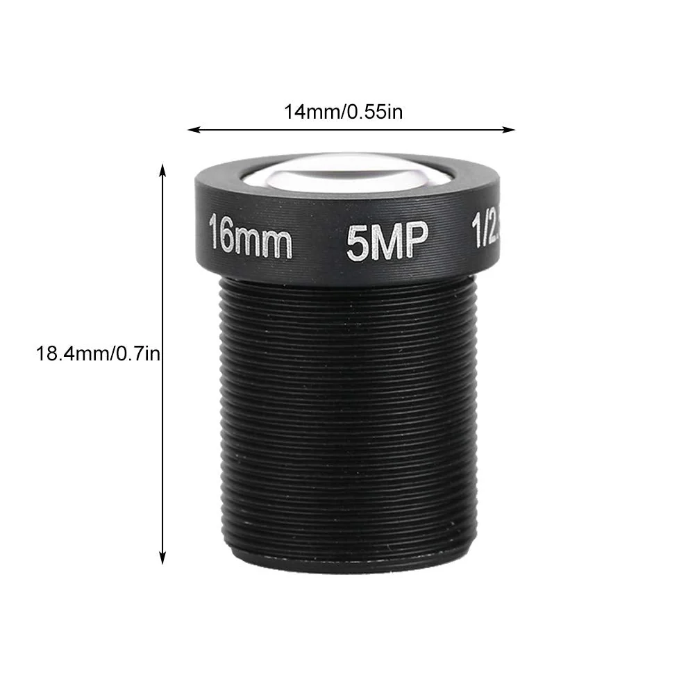 16mm Fixed Board Lens, 5MP HD CCTV Security Camera Wide Angle Lens, Standard M12x0.5 Screw Connector Camera Replacement Parts - Image 2